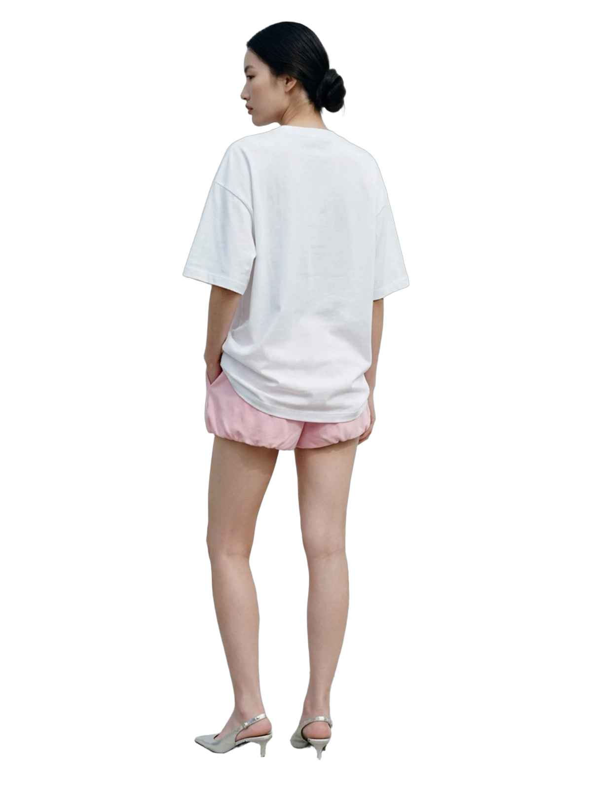 Milano Horse Tee in white, women's cut