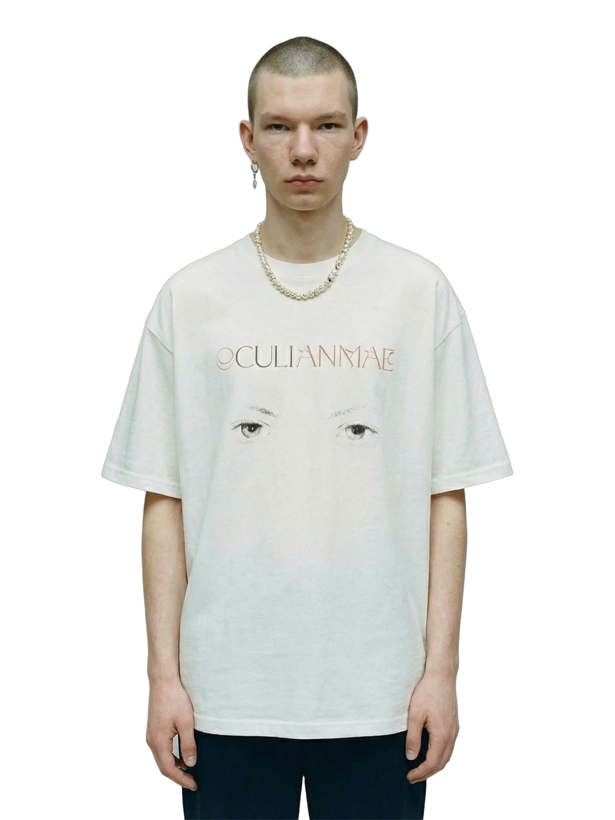 Occuli Tee in white, men's cut