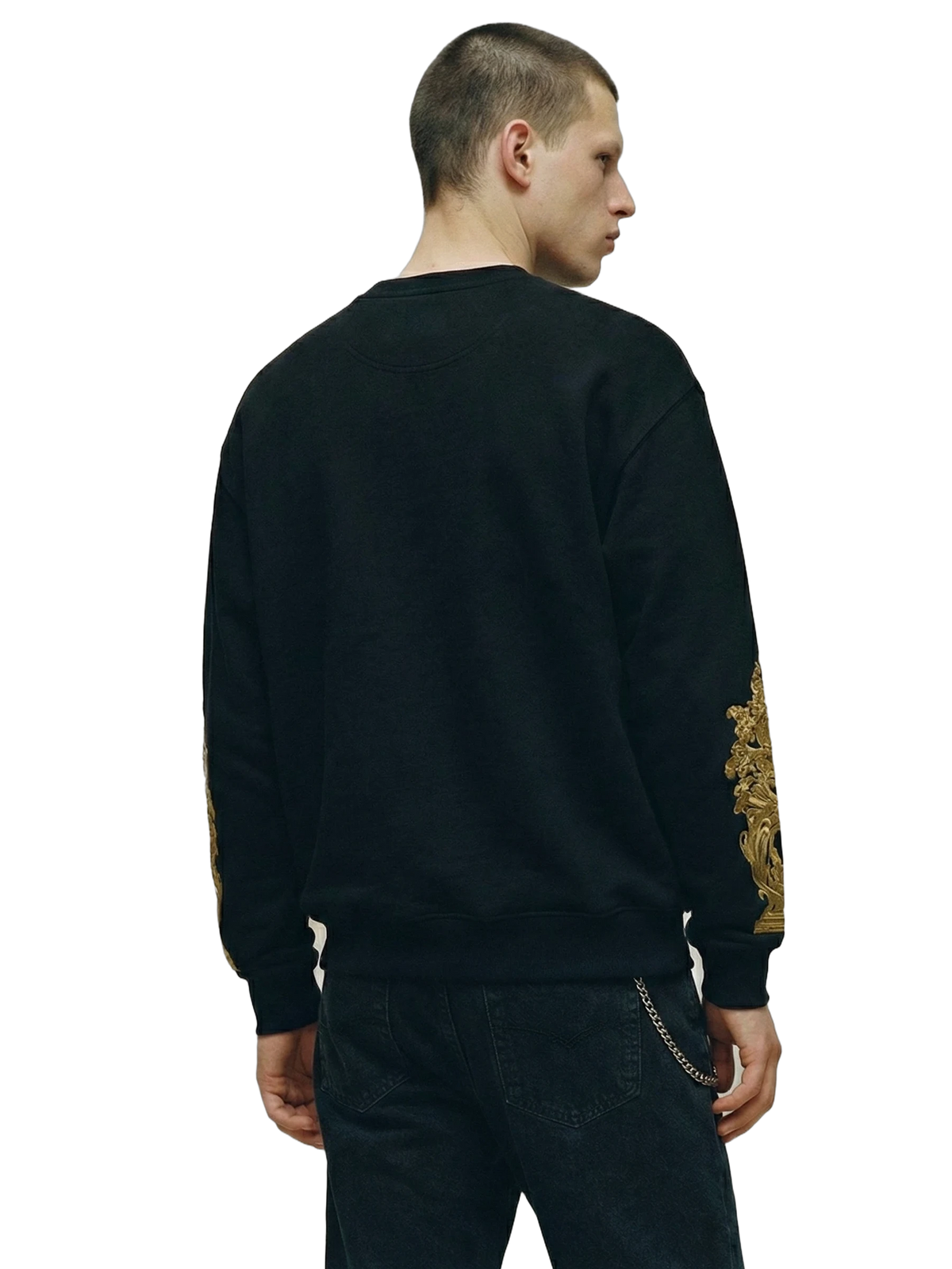 Oculus Vigilat Crewneck in black, men's cut