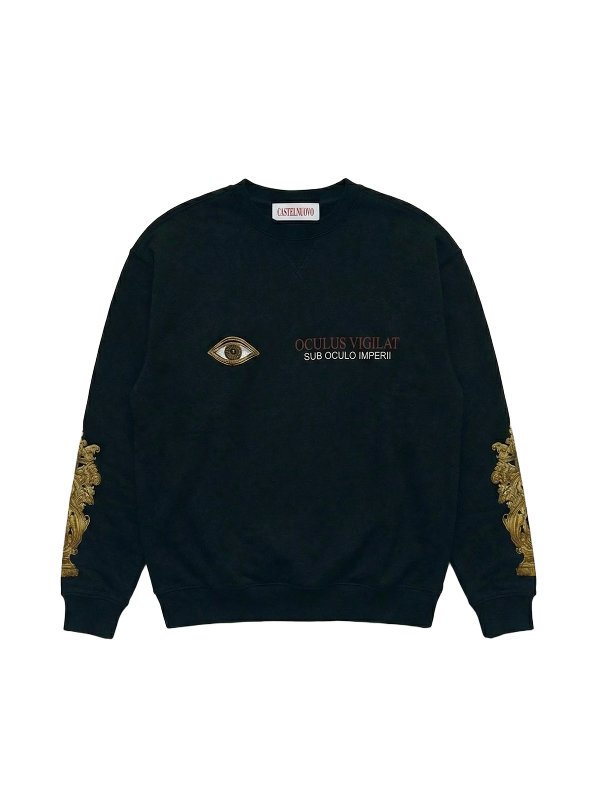 Oculus Vigilat Crewneck in black, men's cut