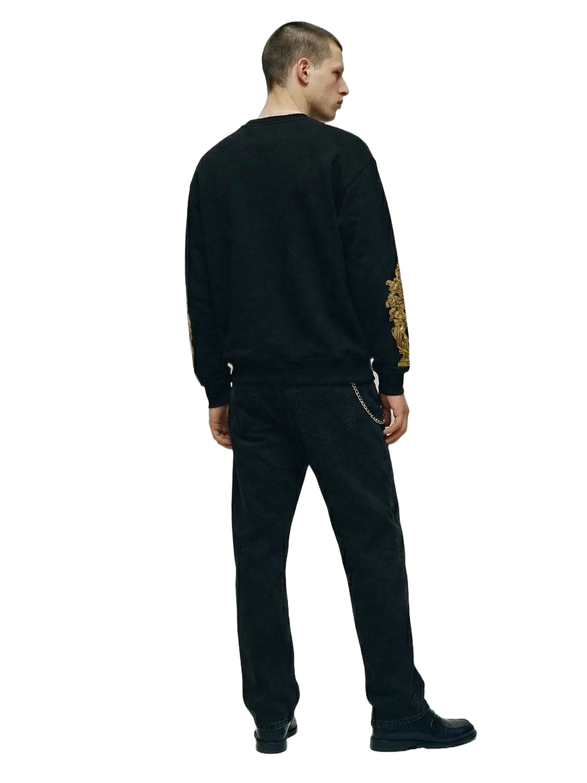 Oculus Vigilat Crewneck in black, men's cut