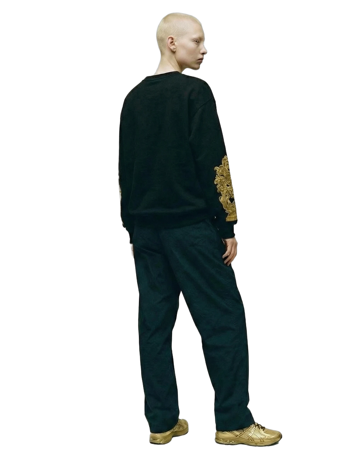 Oculus Crewneck in black, women's cut