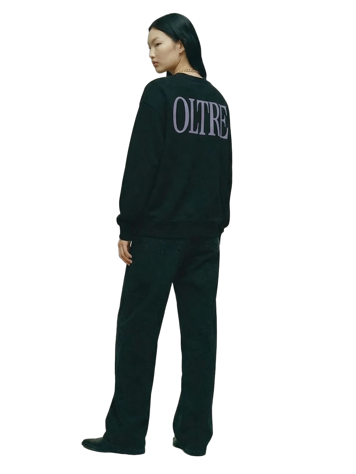 Oltre Crewneck in black, women's cut