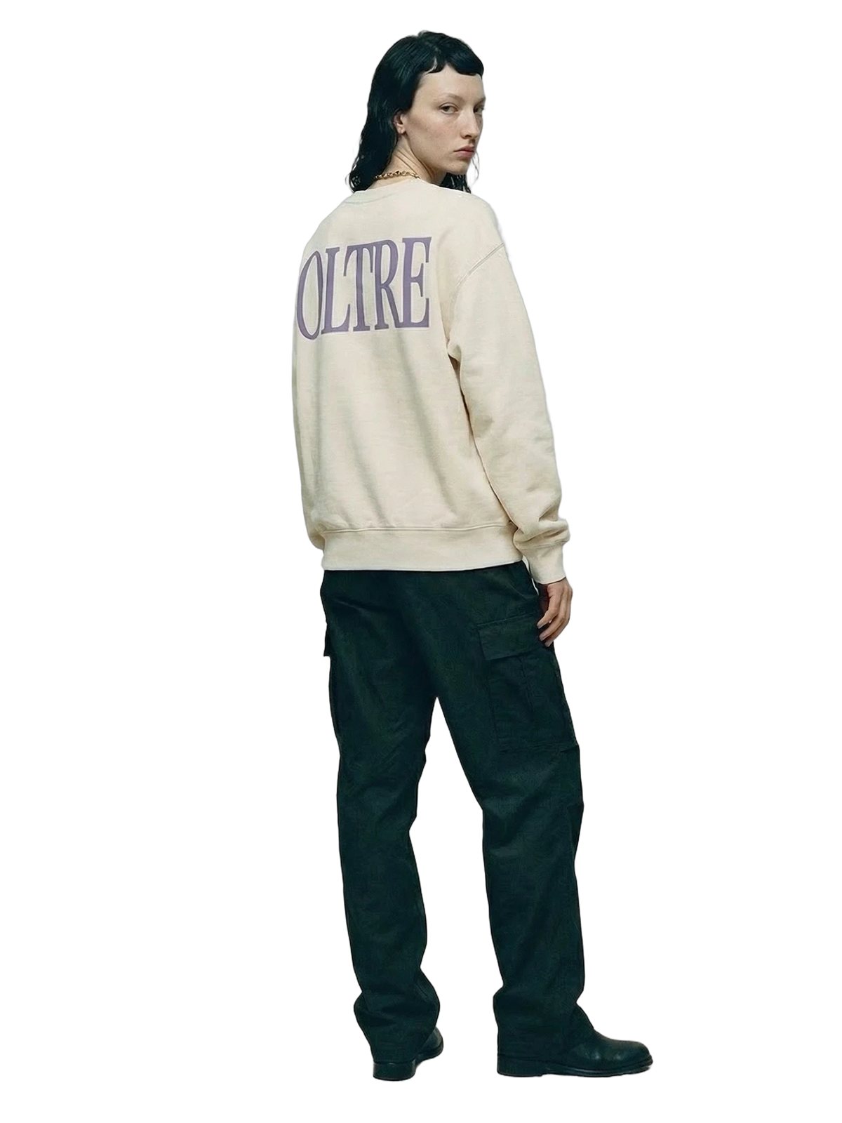 Oltre Crewneck in bone, women's cut