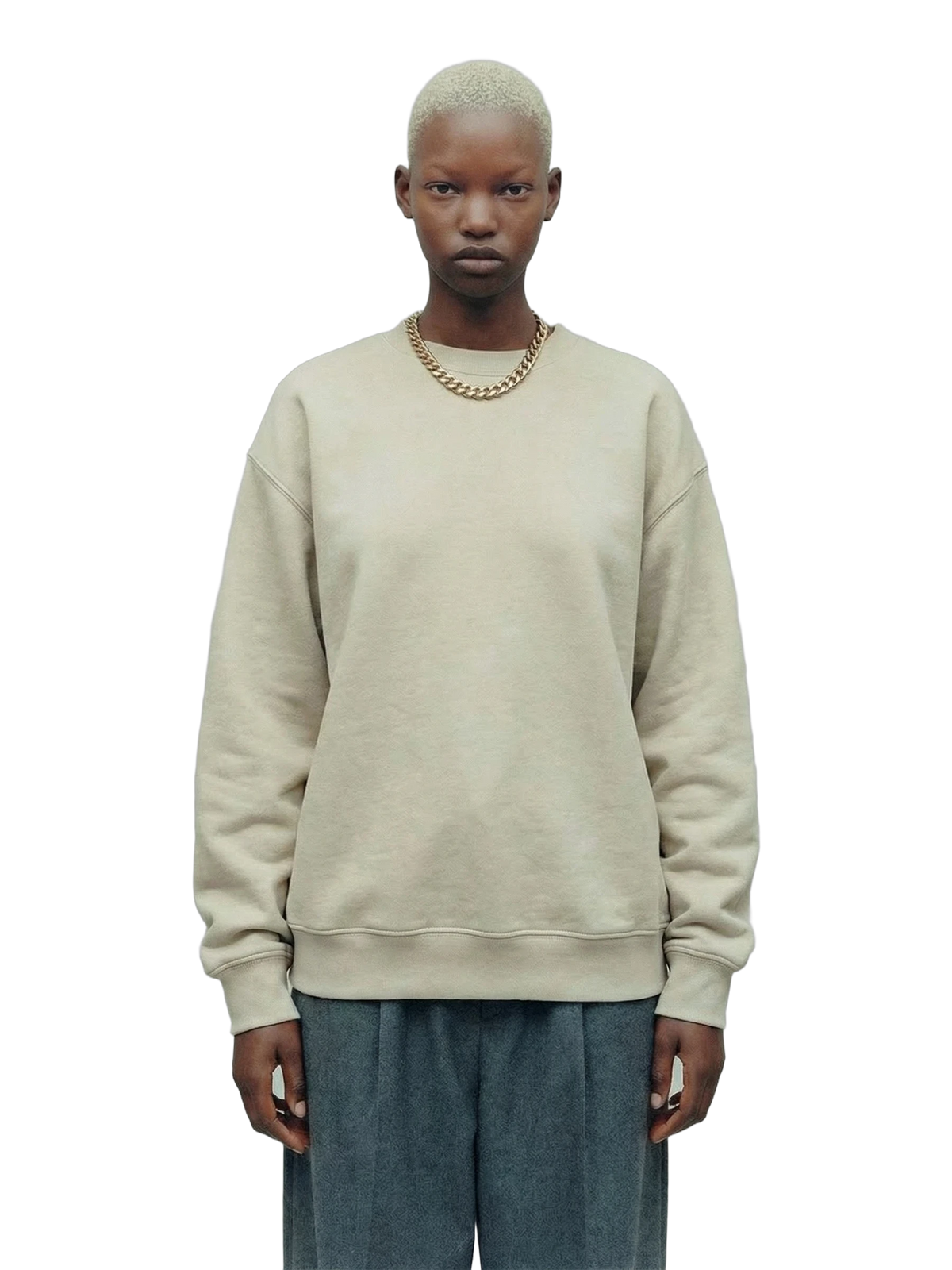 Oltre Crewneck in butter, women's cut