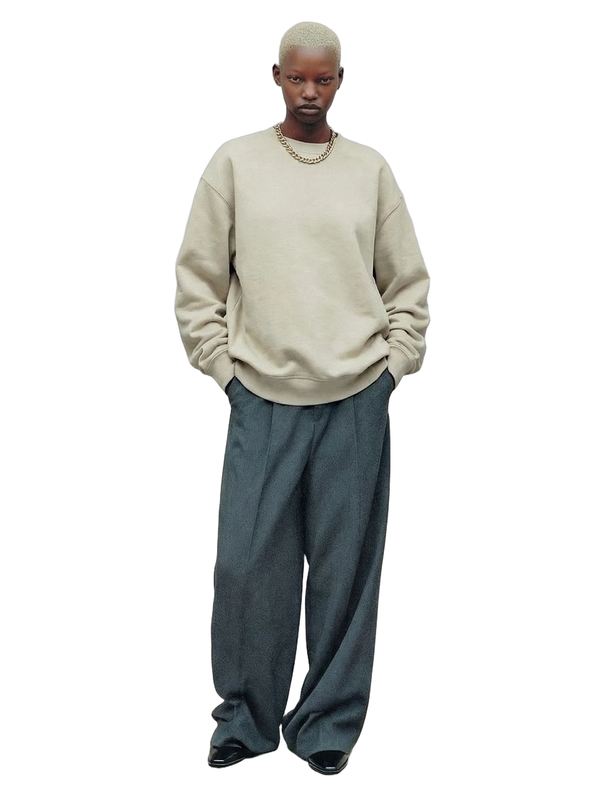 Oltre Crewneck in butter, women's cut