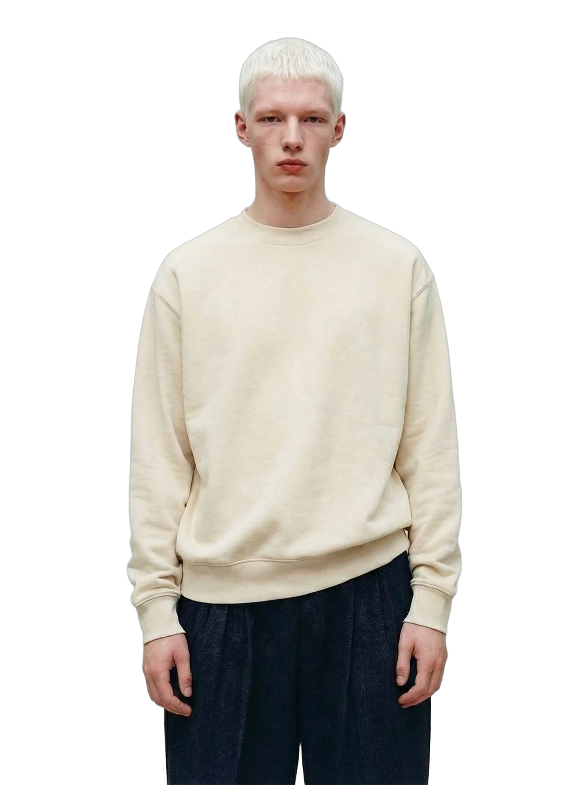 Oltre Crewneck in butter, men's cut