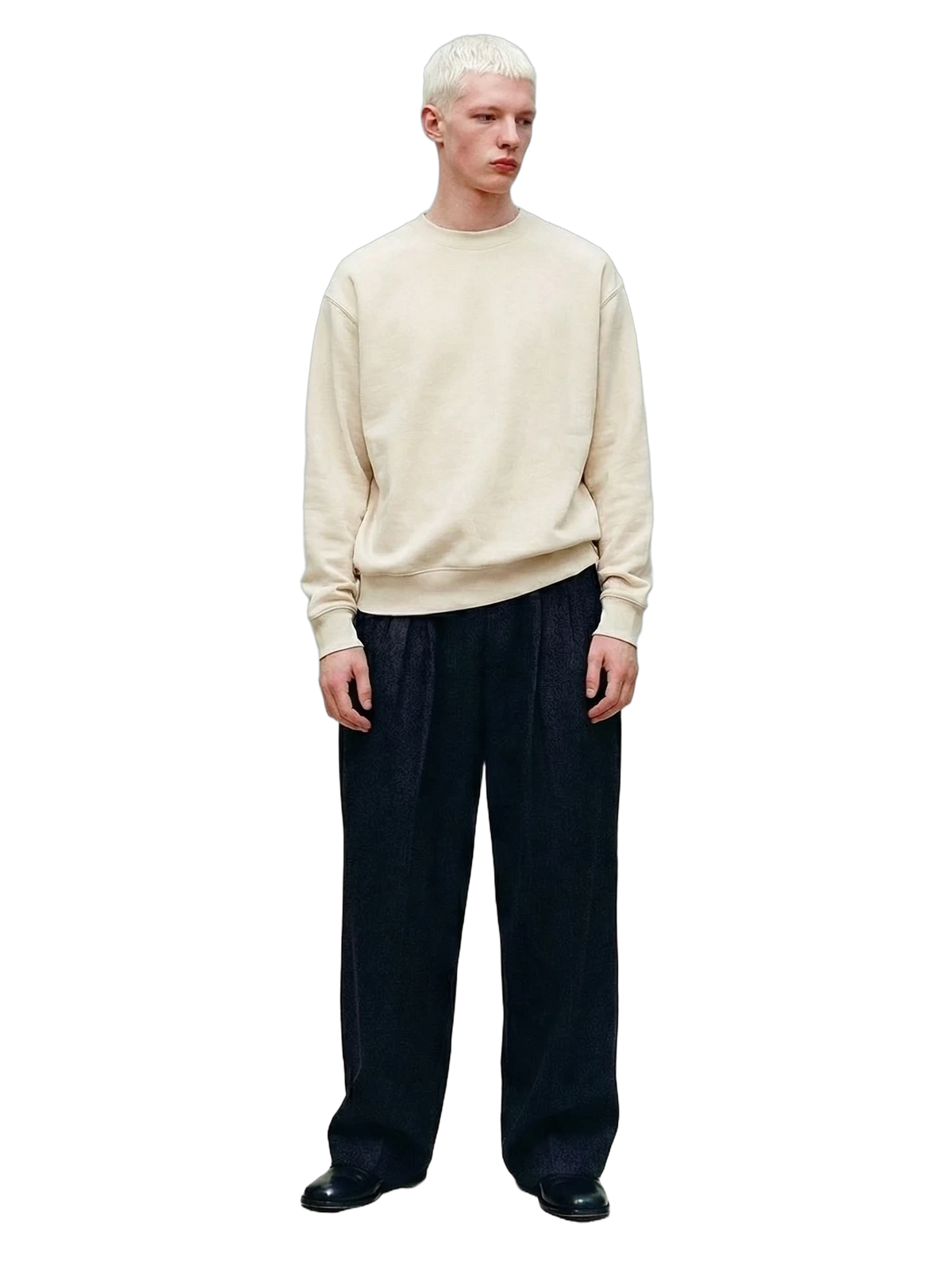 Oltre Crewneck in butter, men's cut