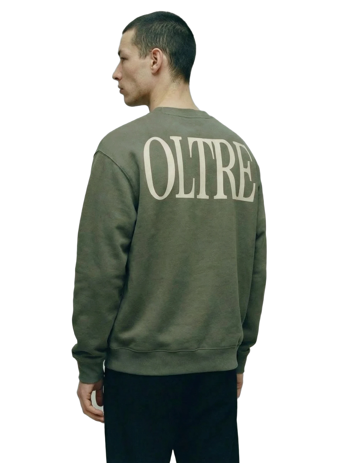 Oltre Crewneck in cypress, men's cut