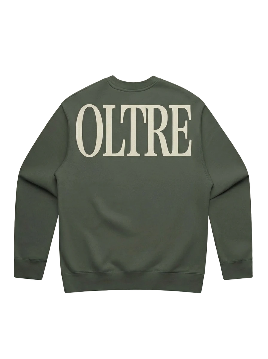 Oltre Crewneck in cypress, men's cut