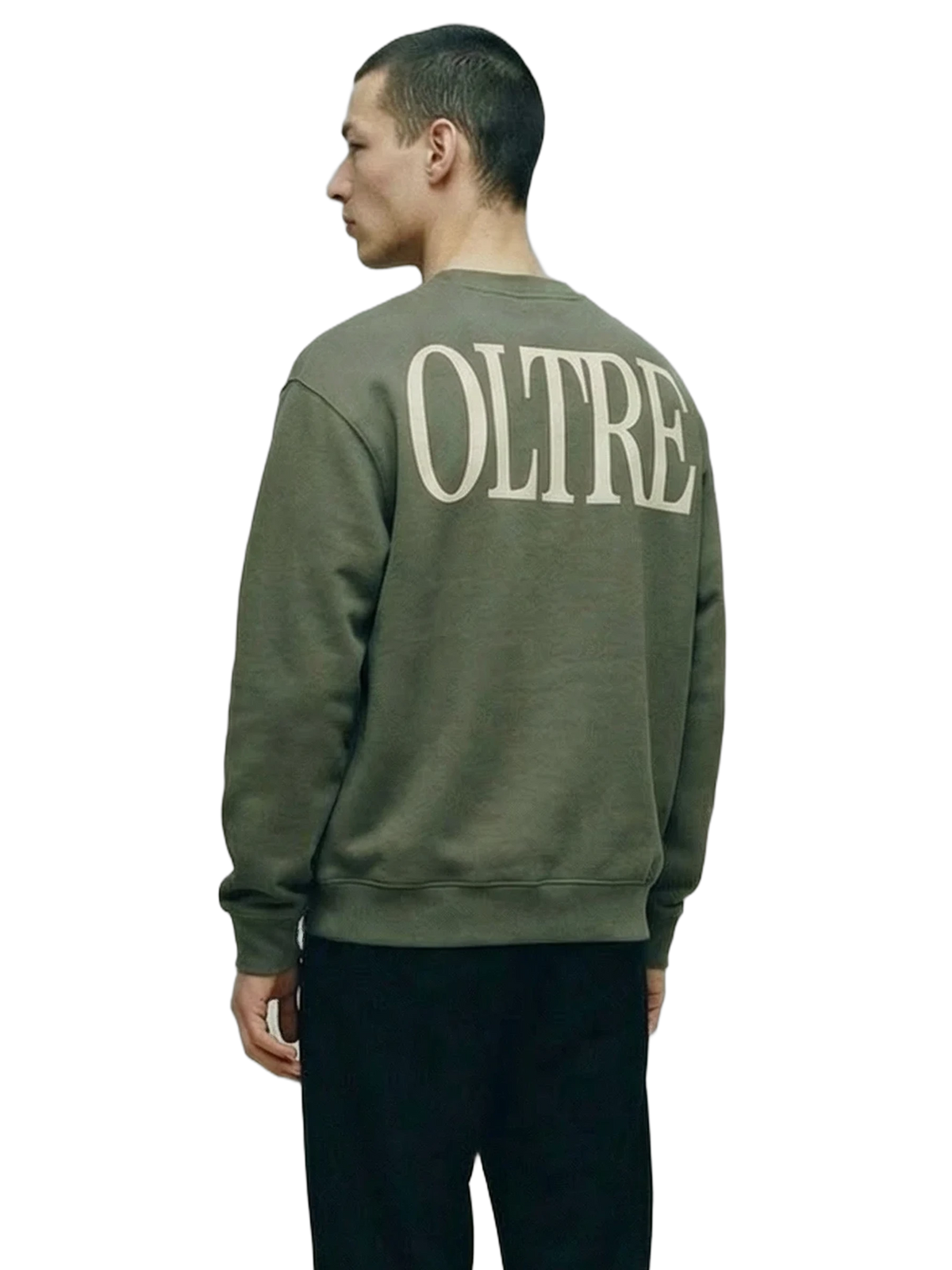 Oltre Crewneck in cypress, men's cut