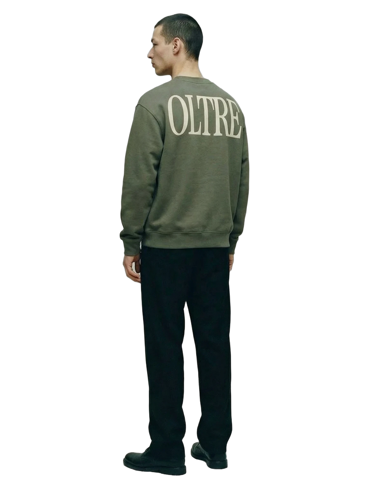 Oltre Crewneck in cypress, men's cut