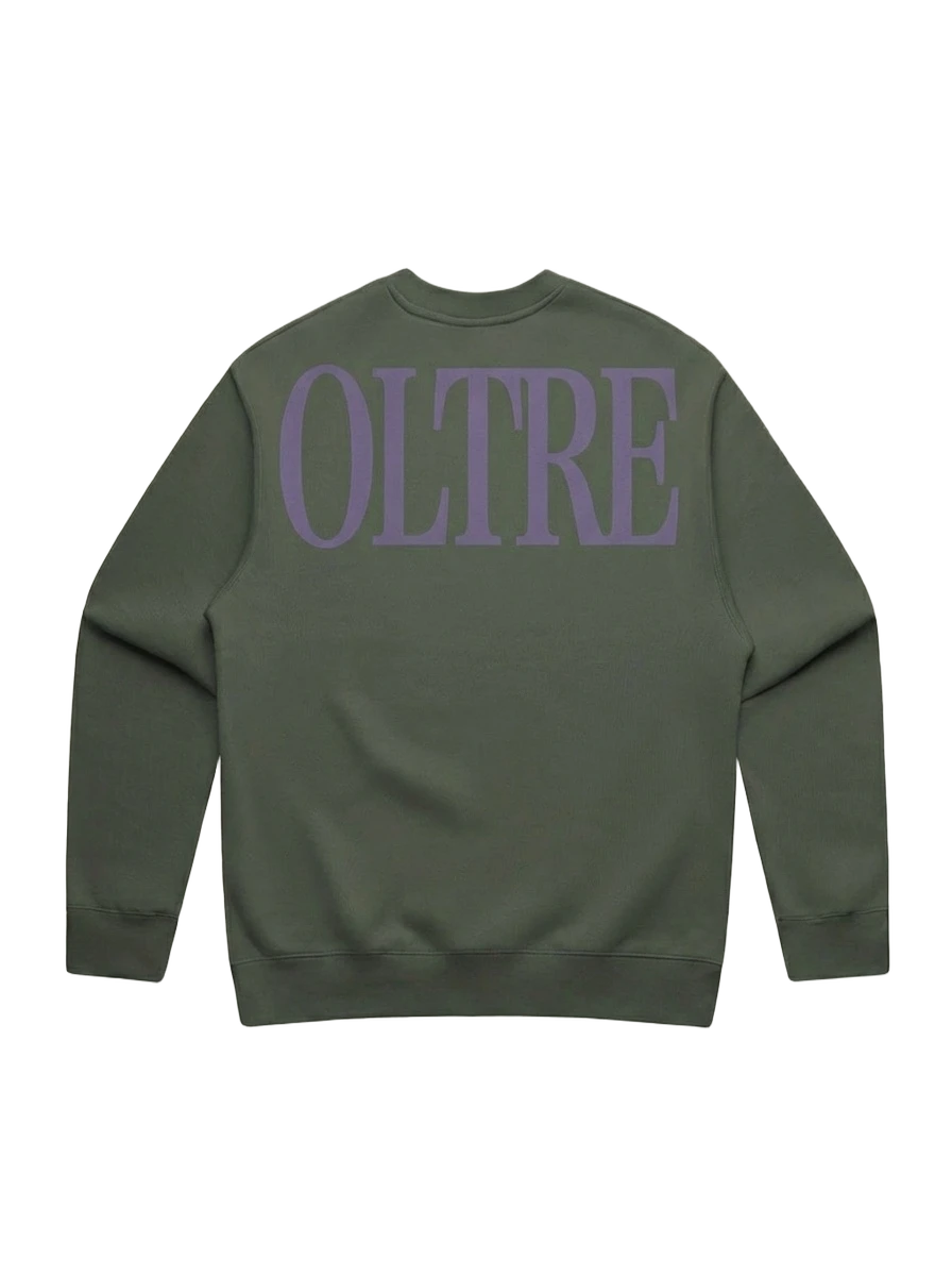 Oltre Crewneck in cypress, men's cut
