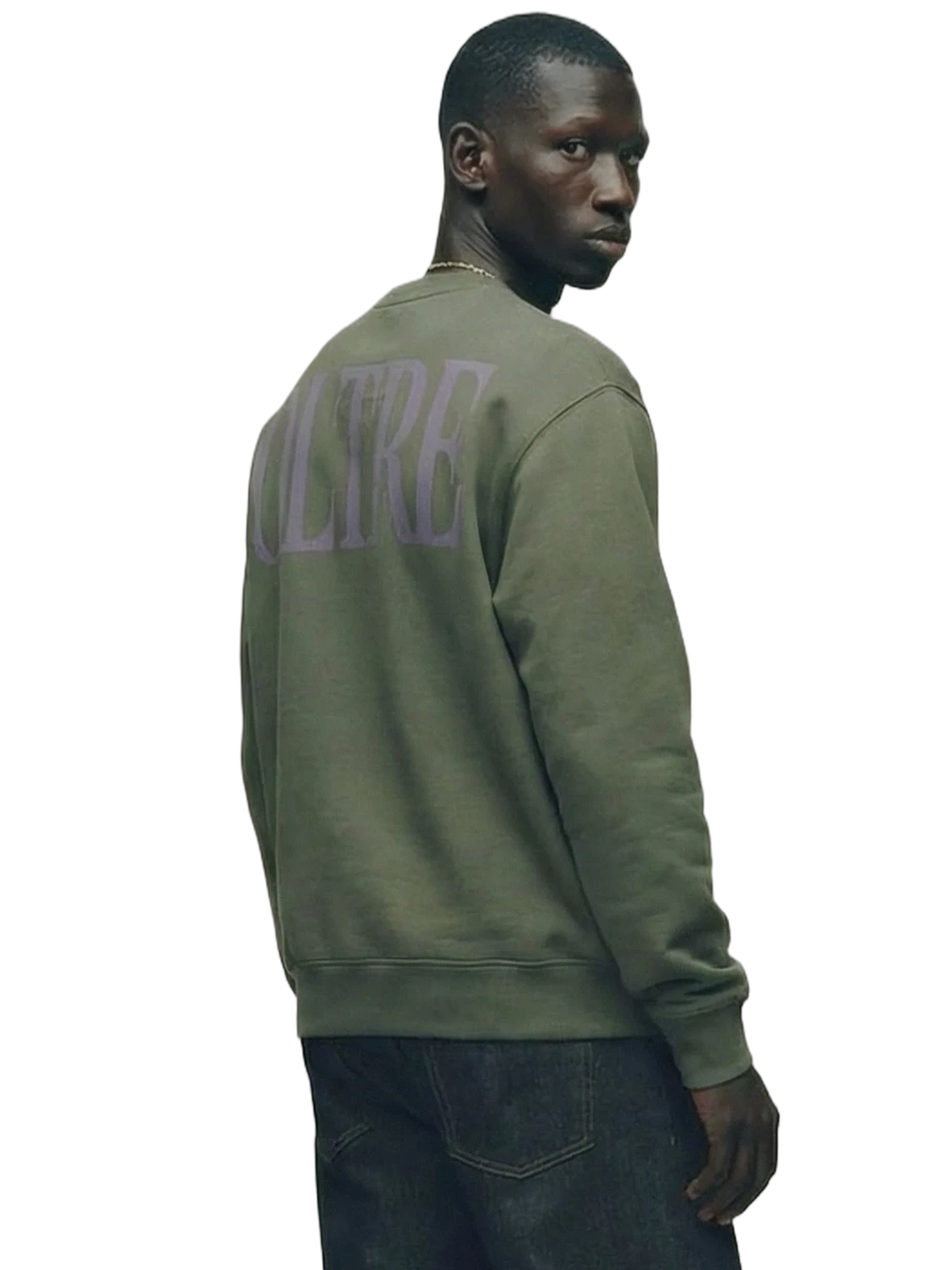 Oltre Crewneck in cypress, men's cut
