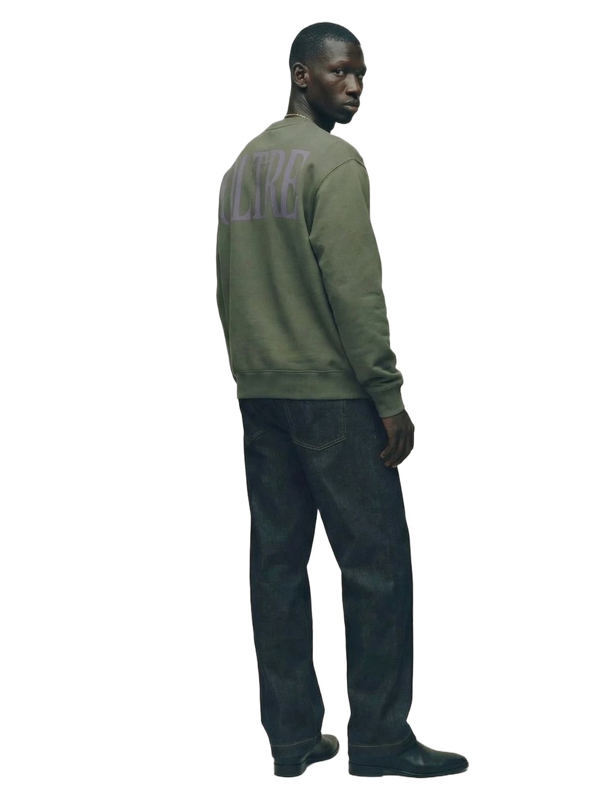 Oltre Crewneck in cypress, men's cut