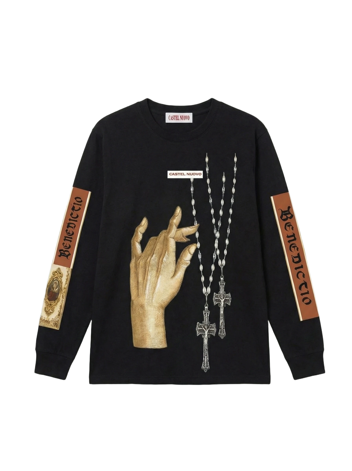 Papal Longsleeve in black, men's cut