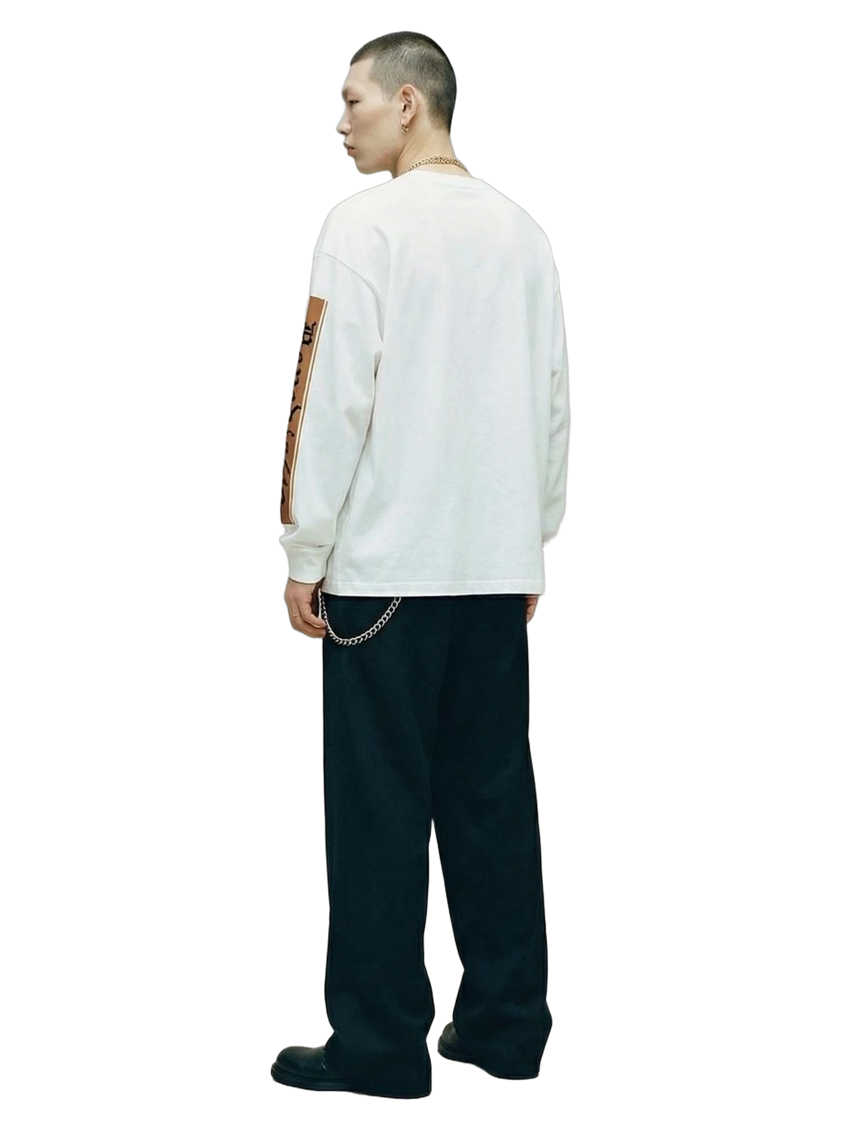 Papal Longsleeve in white, men's cut
