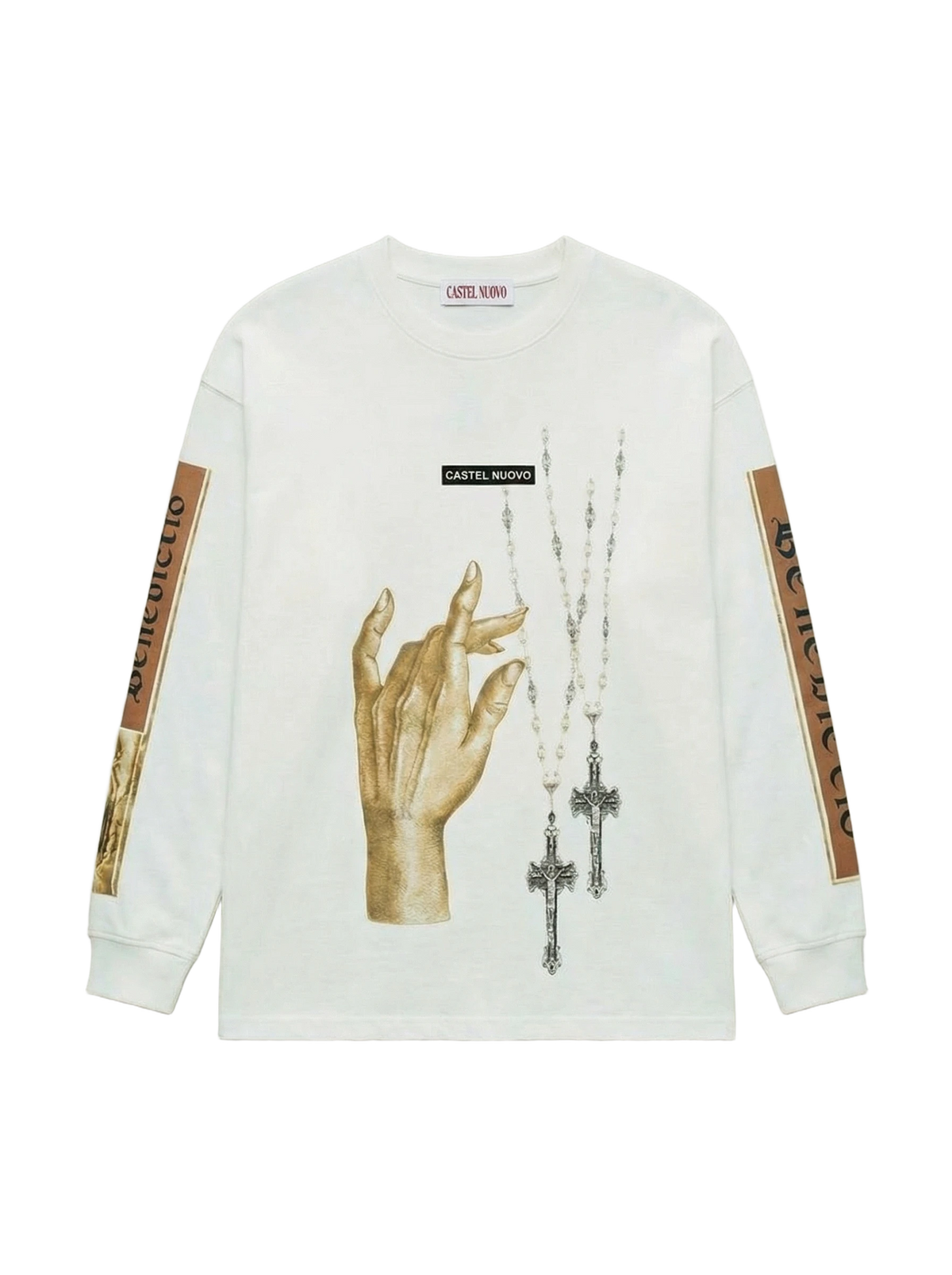 Papal Longsleeve in white, men's cut