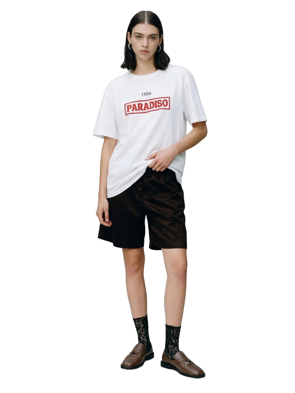 Paradiso Energy Tee in white, women's cut