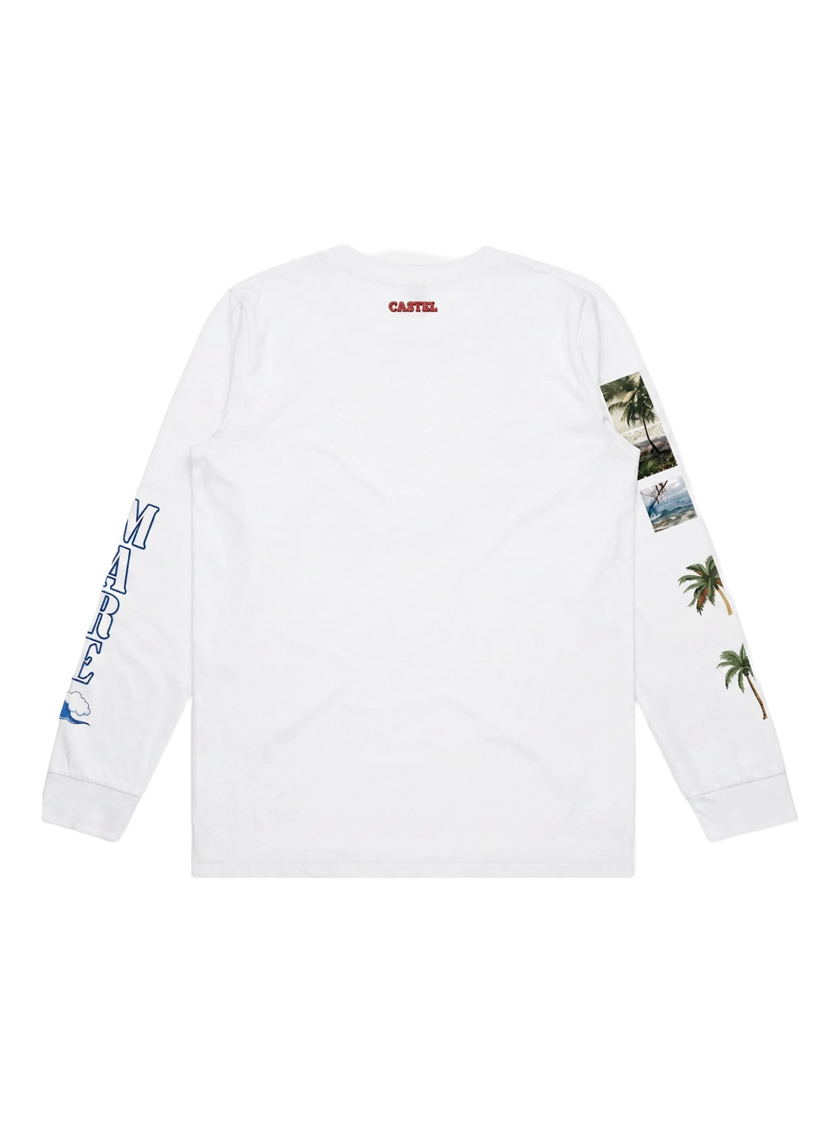 Paradiso Long Sleeve in white, women's cut, flat lay
