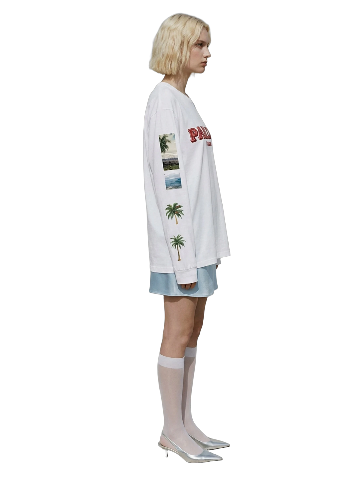 Paradiso Long Sleeve in white, women's cut