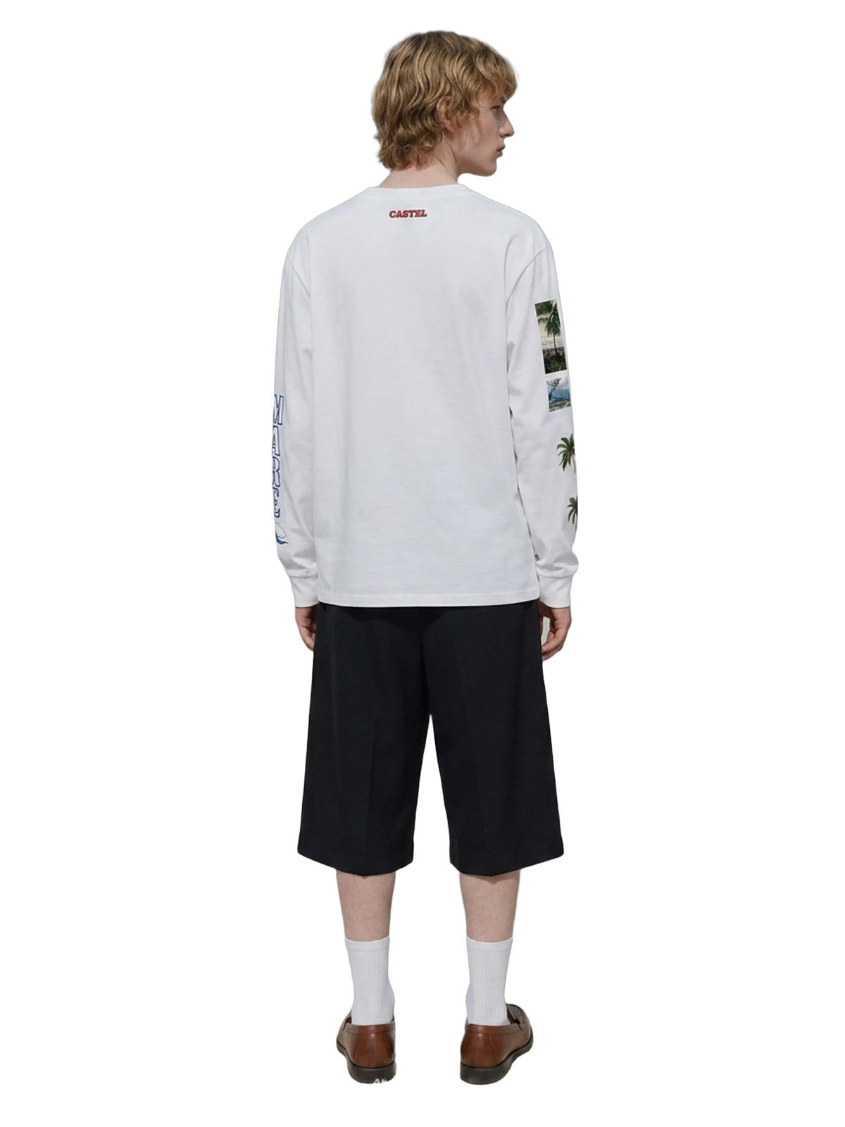 Paradiso Long Sleeve in white, men's cut