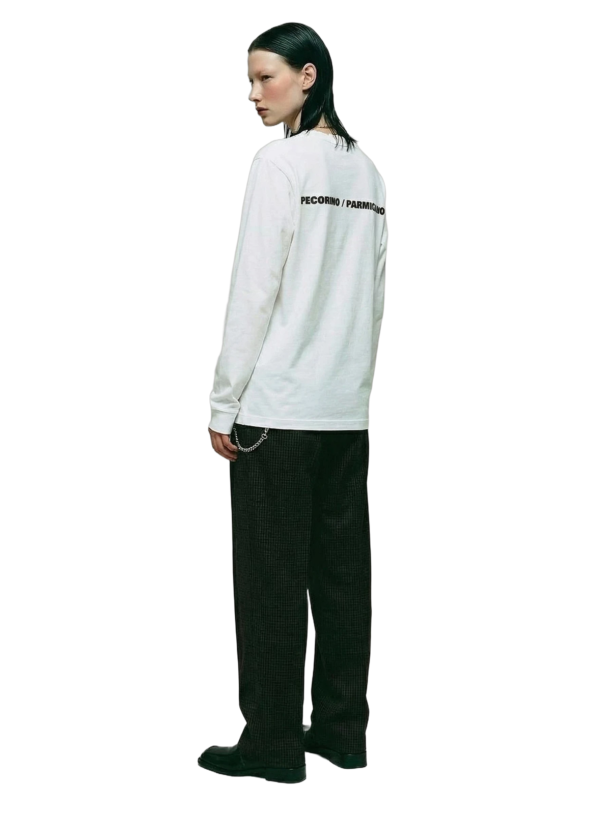 Pecorino Parmigiano Longsleeve in white, women's cut