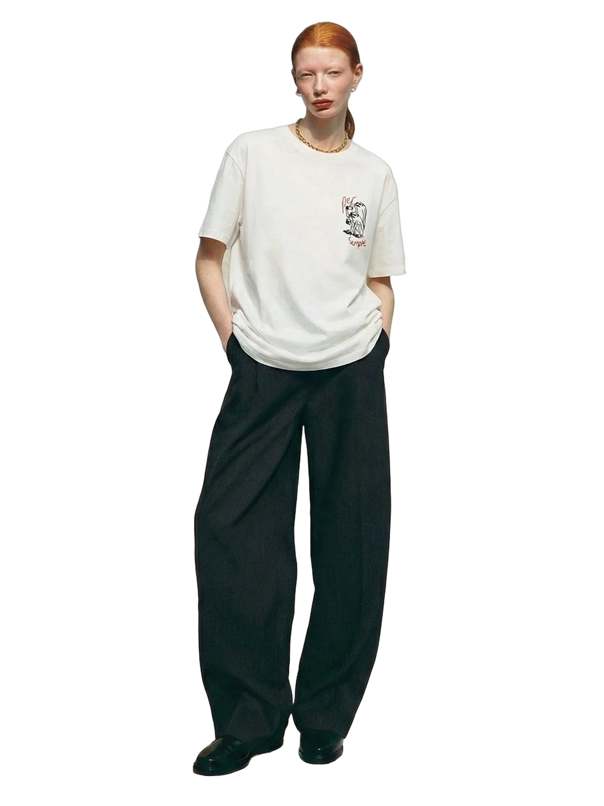Per Sempre Tee in white, women's cut