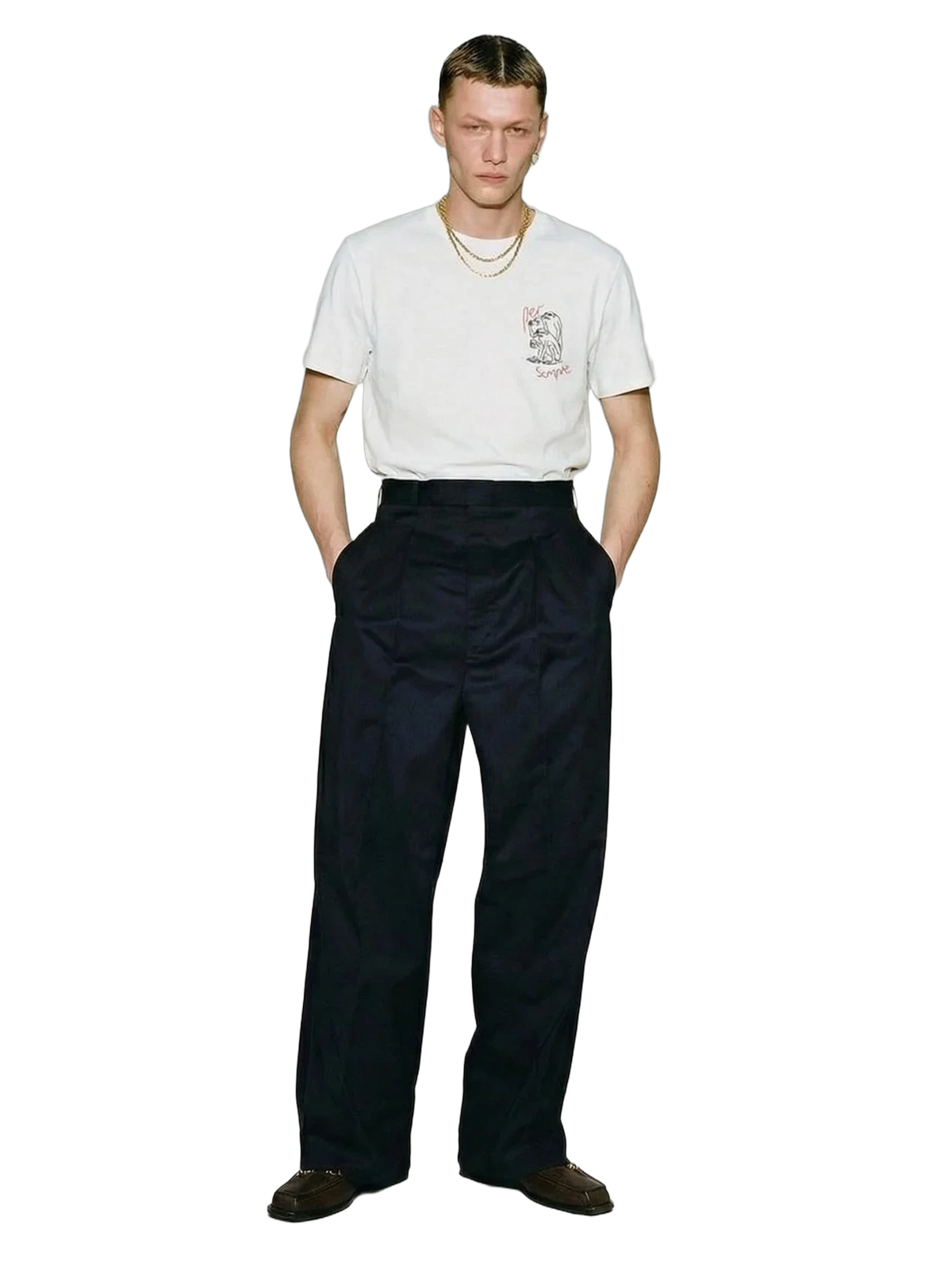 Per Sempre Tee in white, men's cut