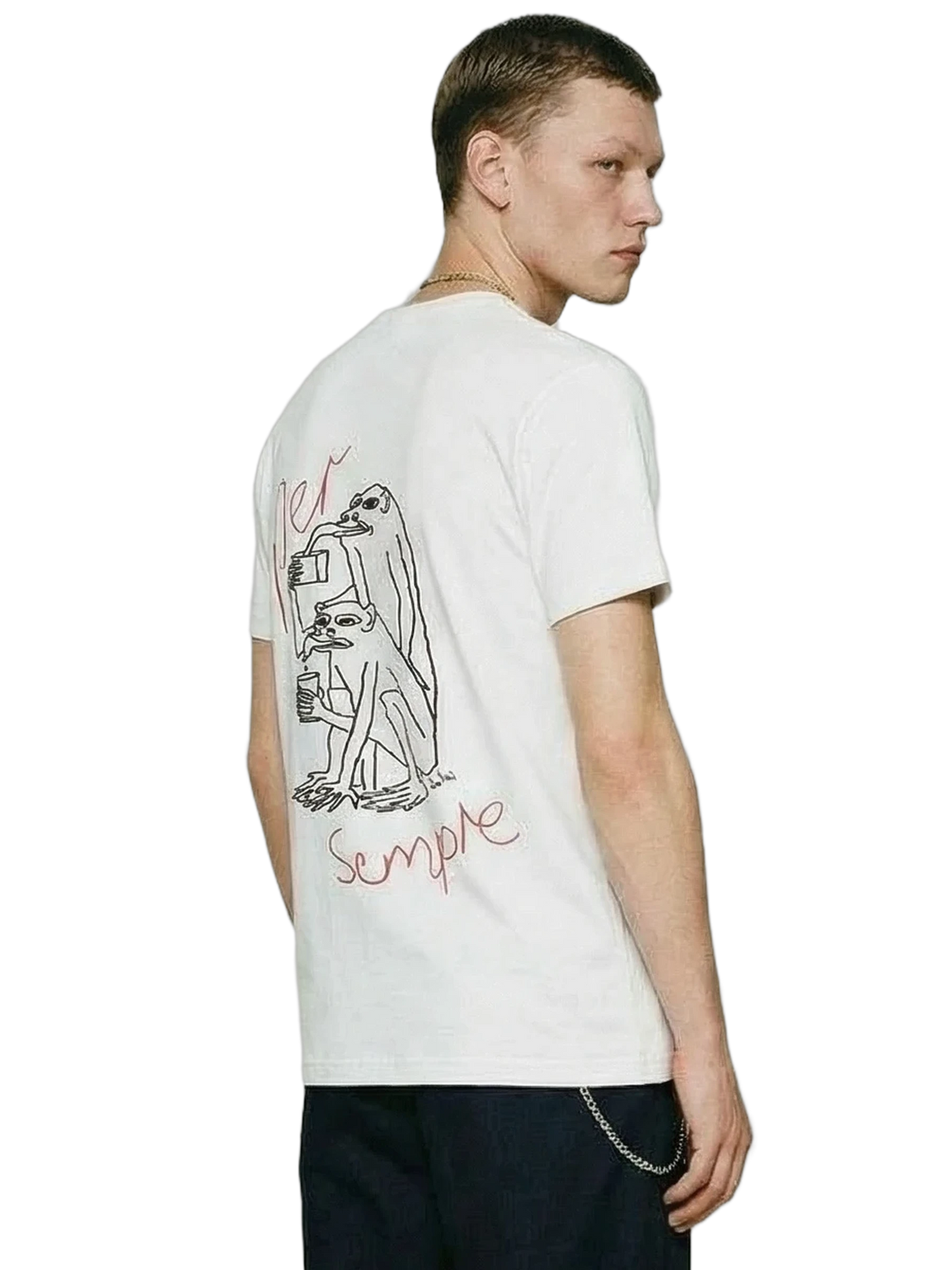 Per Sempre Tee in white, men's cut