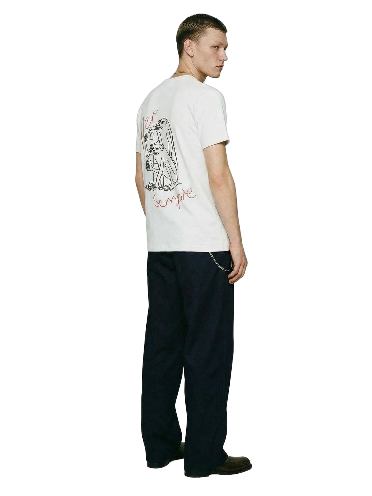 Per Sempre Tee in white, men's cut
