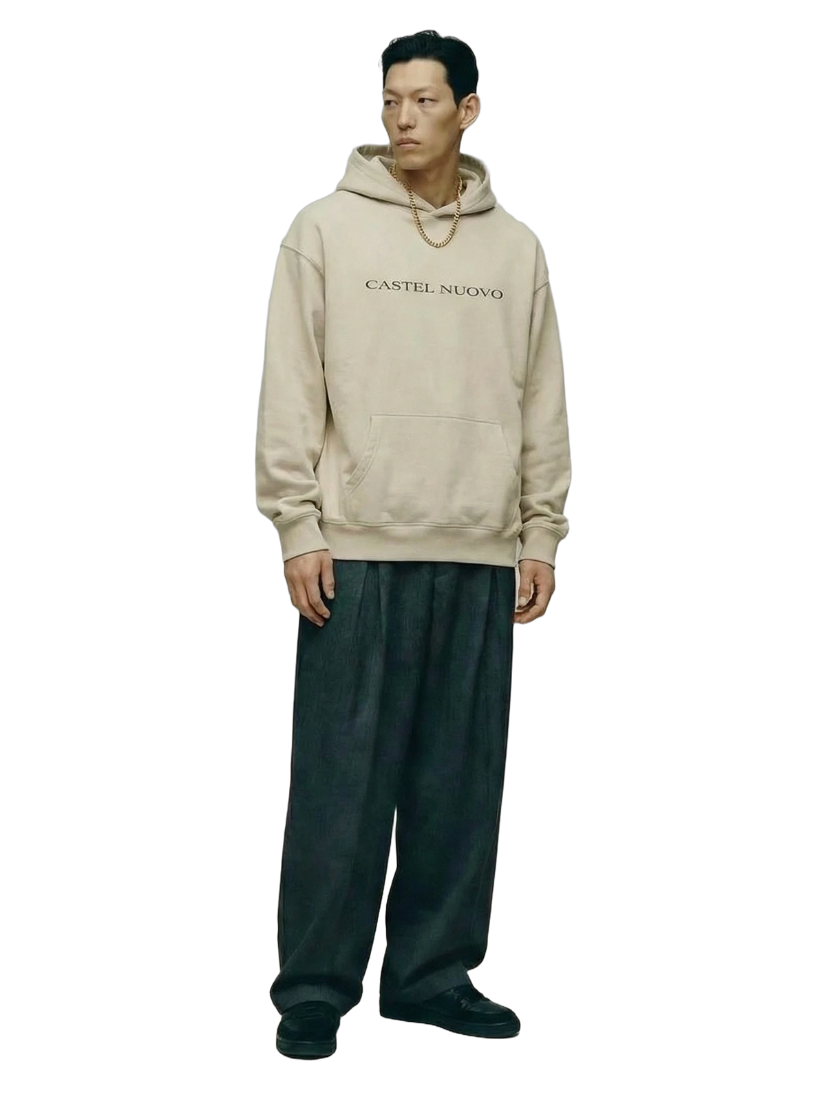 Pila Hoodie in ivory, men's cut