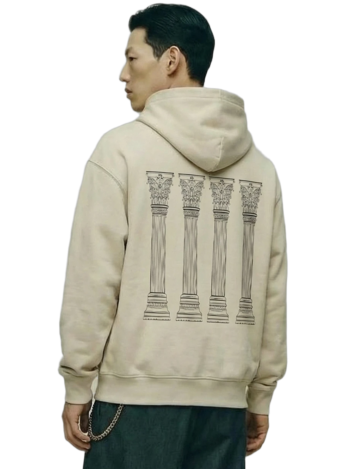 Pila Hoodie in ivory, men's cut