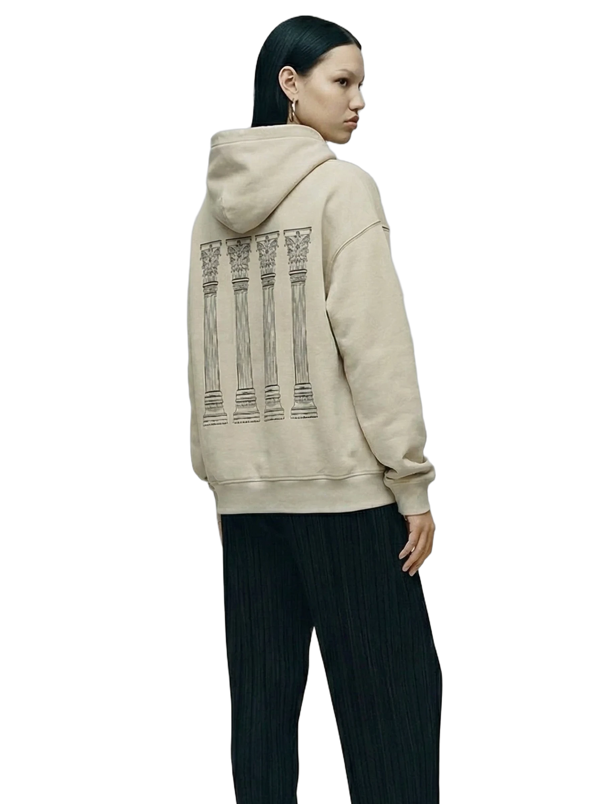 Pila Hoodie in ivory, women's cut