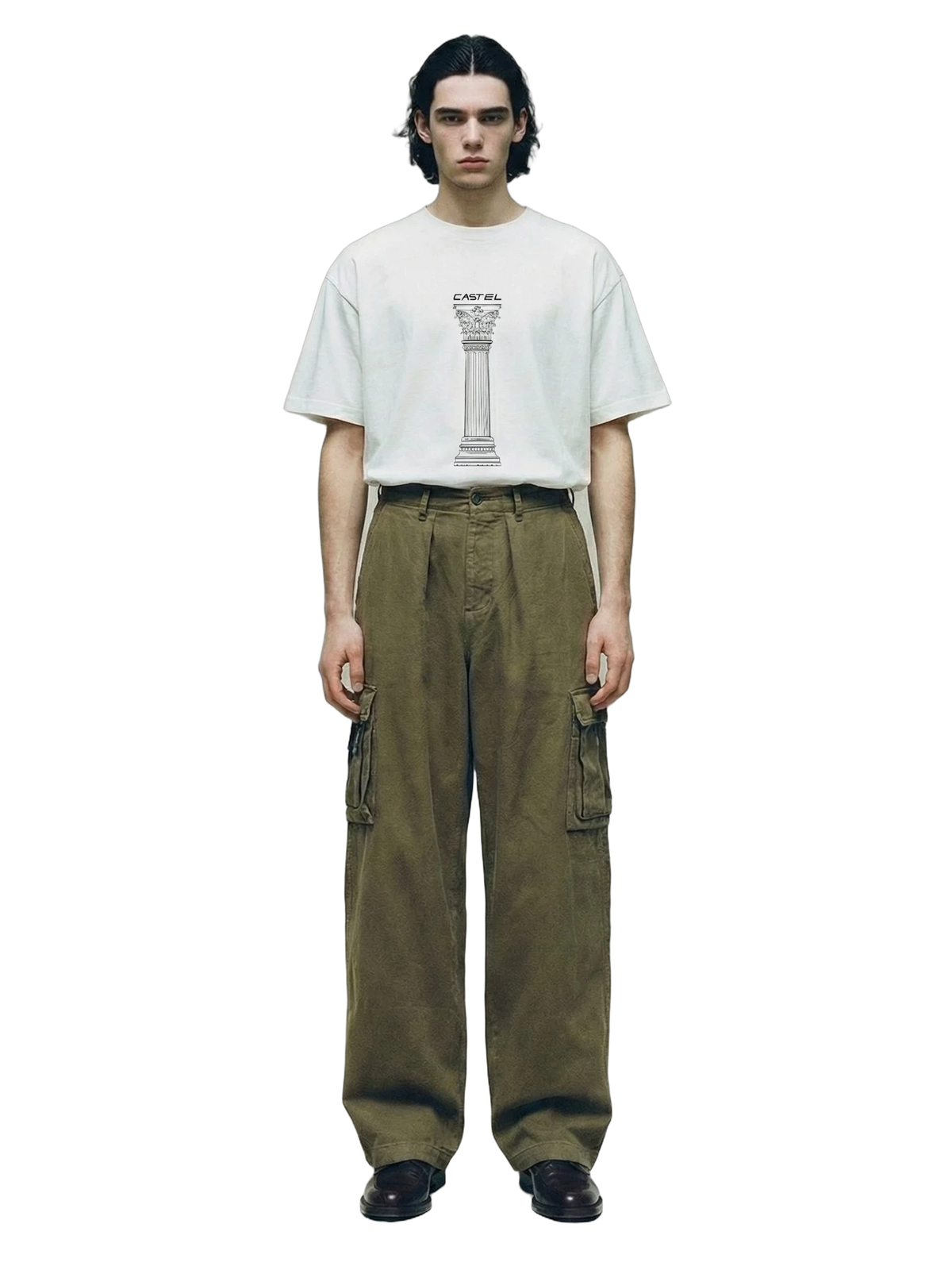 Pila Tee in white, men's cut
