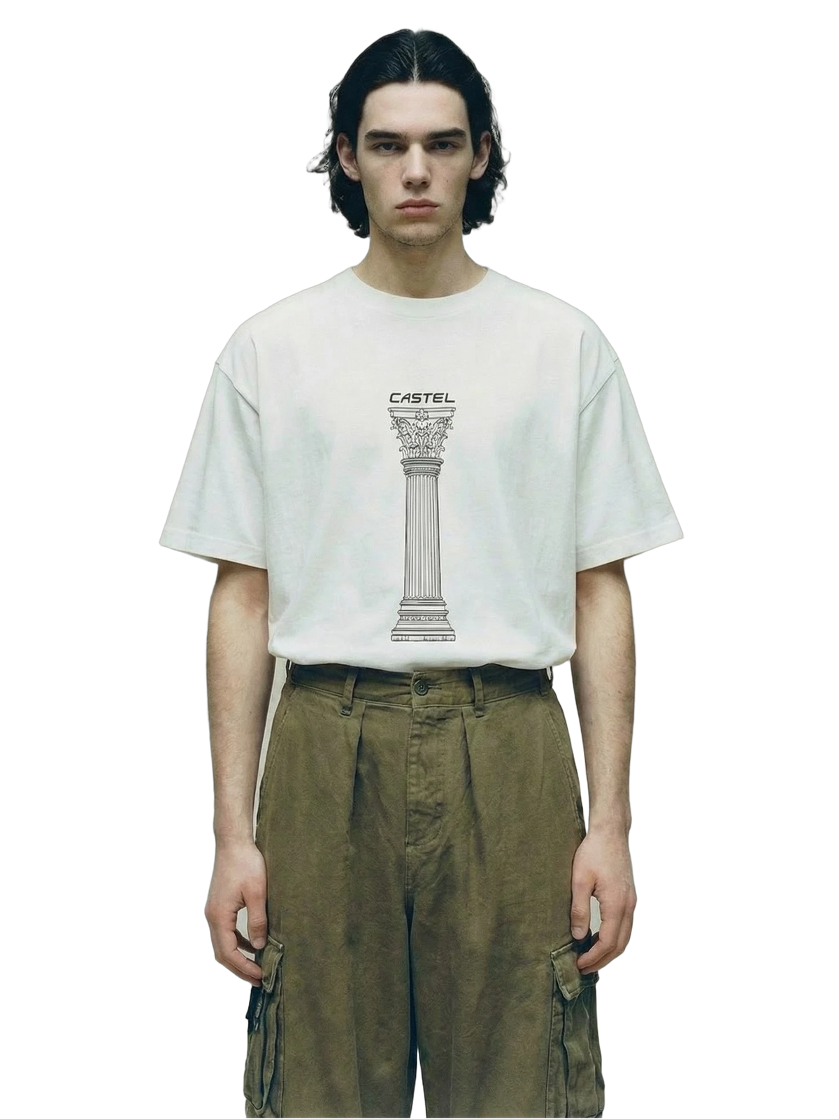 Pila Tee in white, men's cut