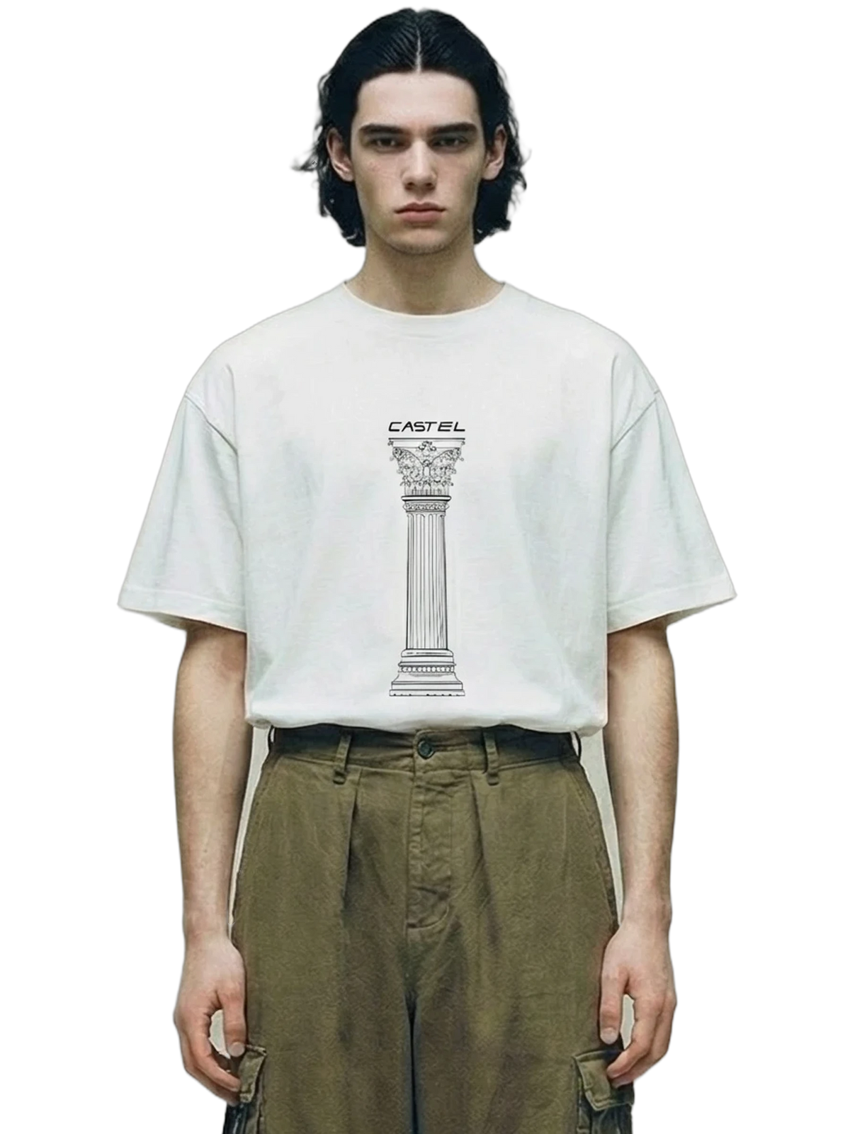 Pila Tee in white, men's cut
