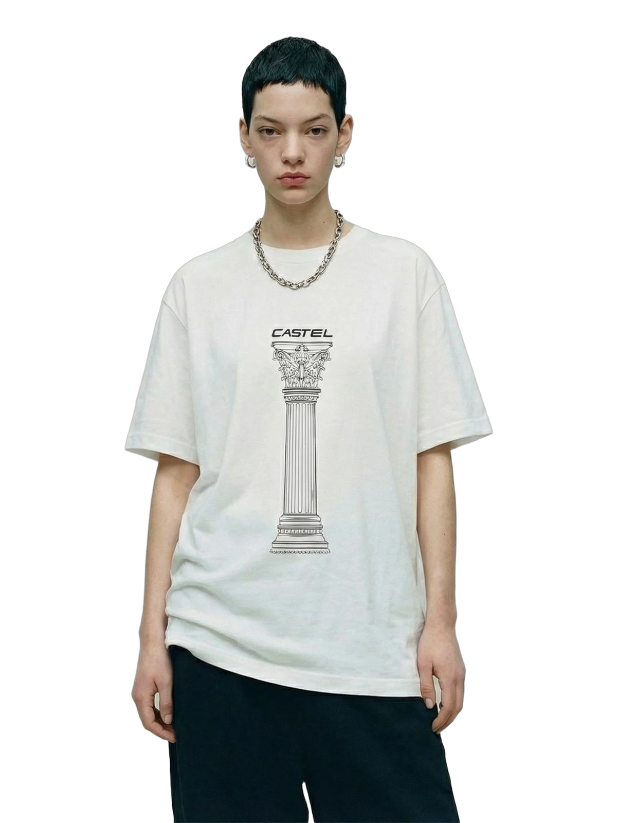 Pila Tee in white, women's cut