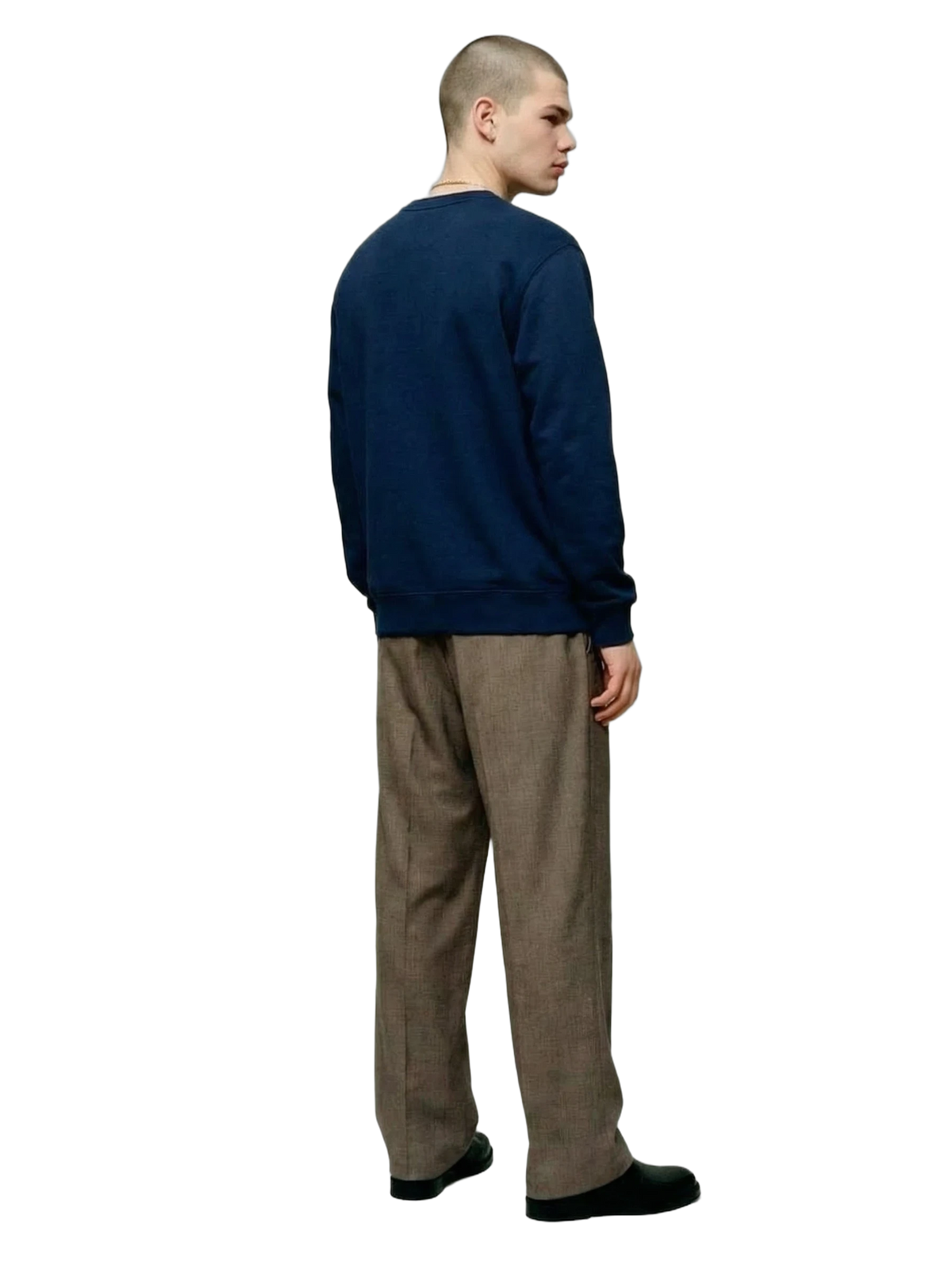 Pillar Crewneck in cobalt, men's cut