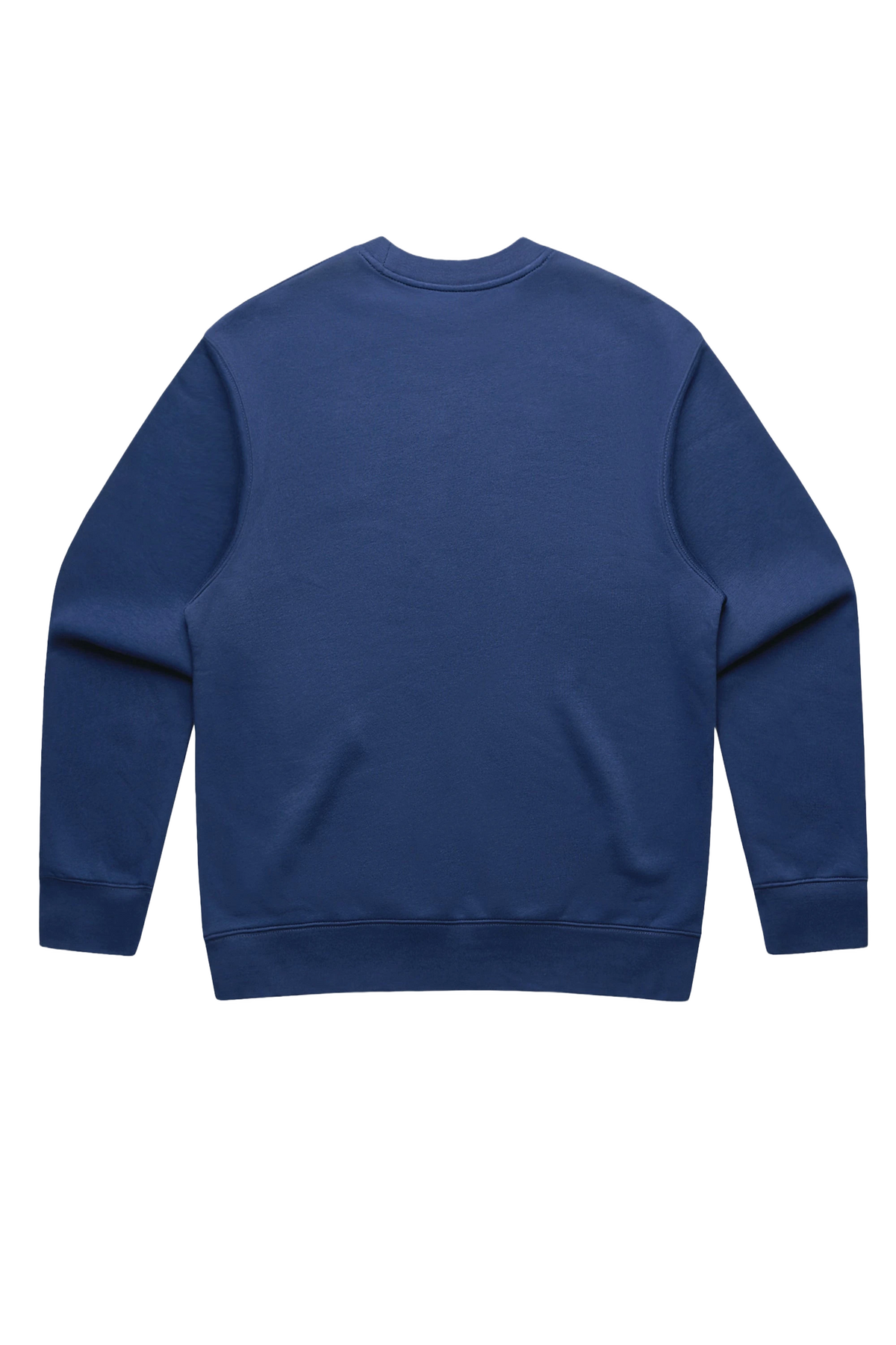 Pillar Crewneck in cobalt, men's cut, flat lay