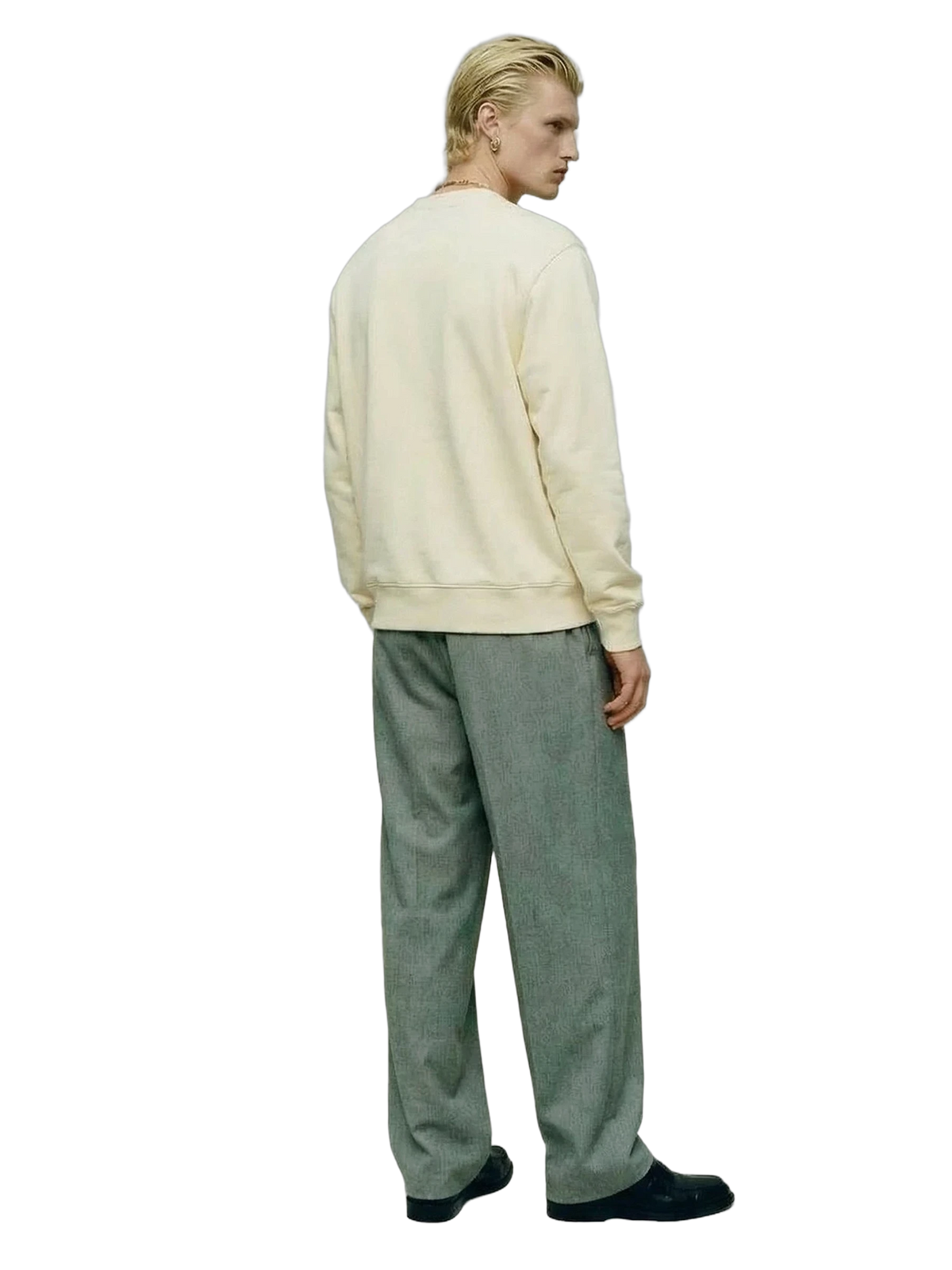 Pillar Crewneck in butter, men's cut