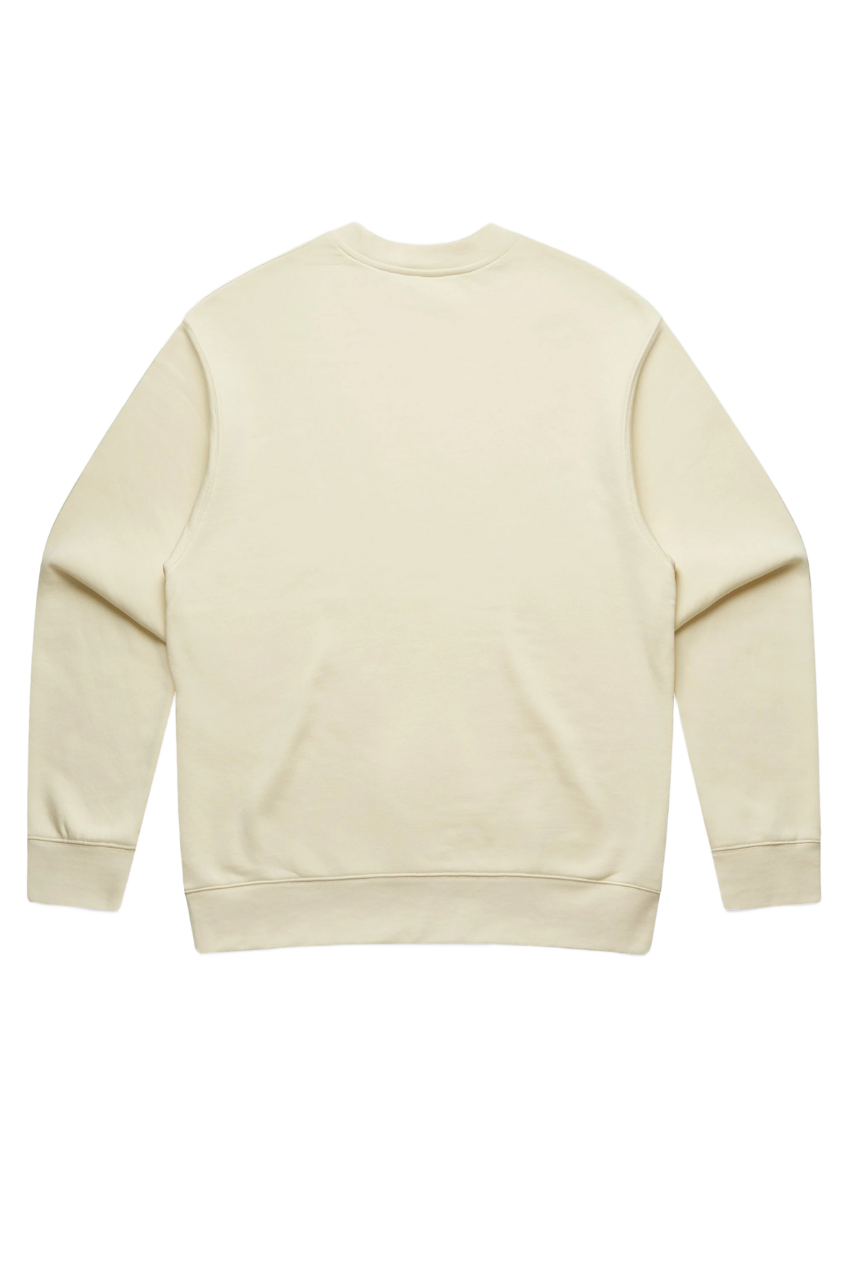Pillar Crewneck in butter, men's cut, flat lay