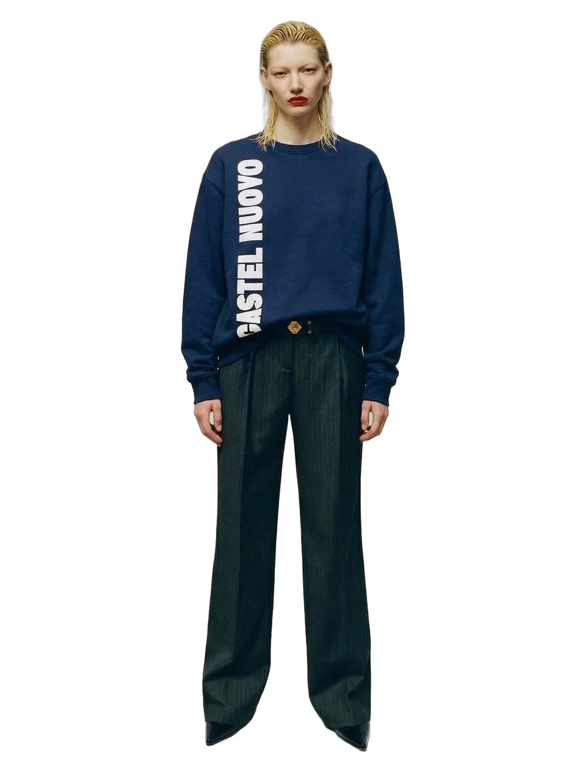 Pillar Crewneck in cobalt, women's cut
