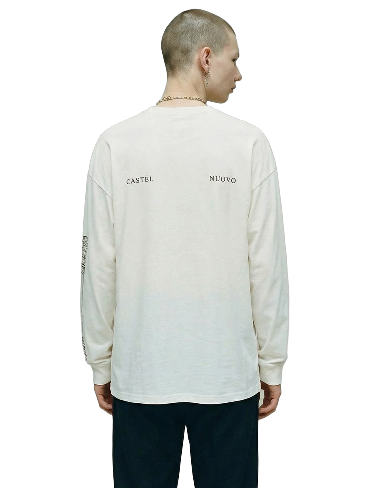 Porticus Longsleeve in white, men's cut