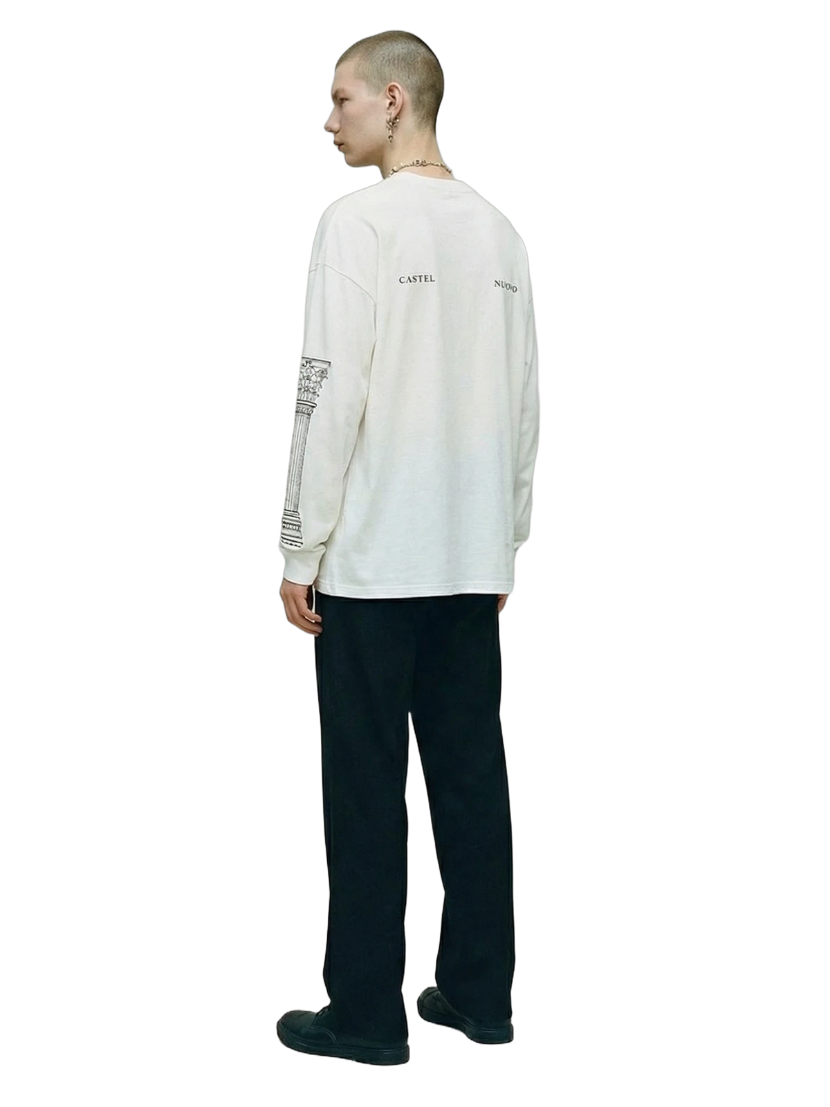 Porticus Longsleeve in white, men's cut