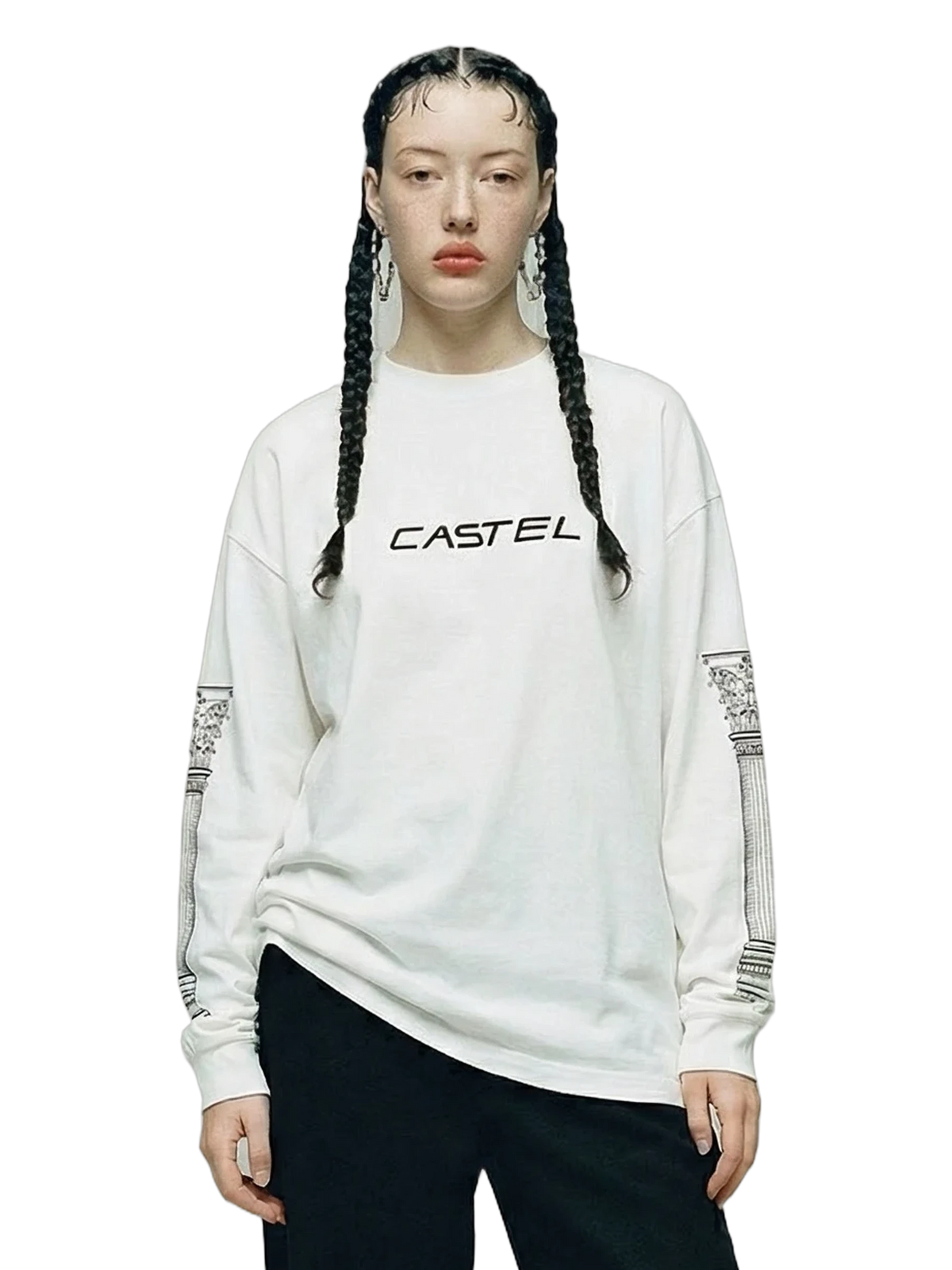 Porticus Longsleeve in white, women's cut
