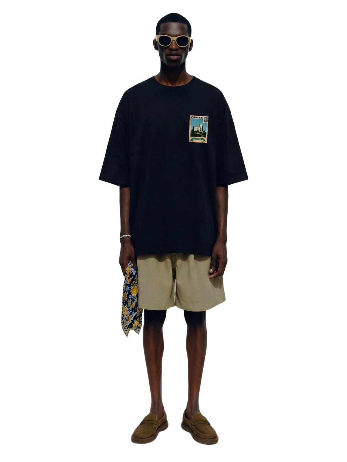 Posta Italiana Tee in black, men's cut
