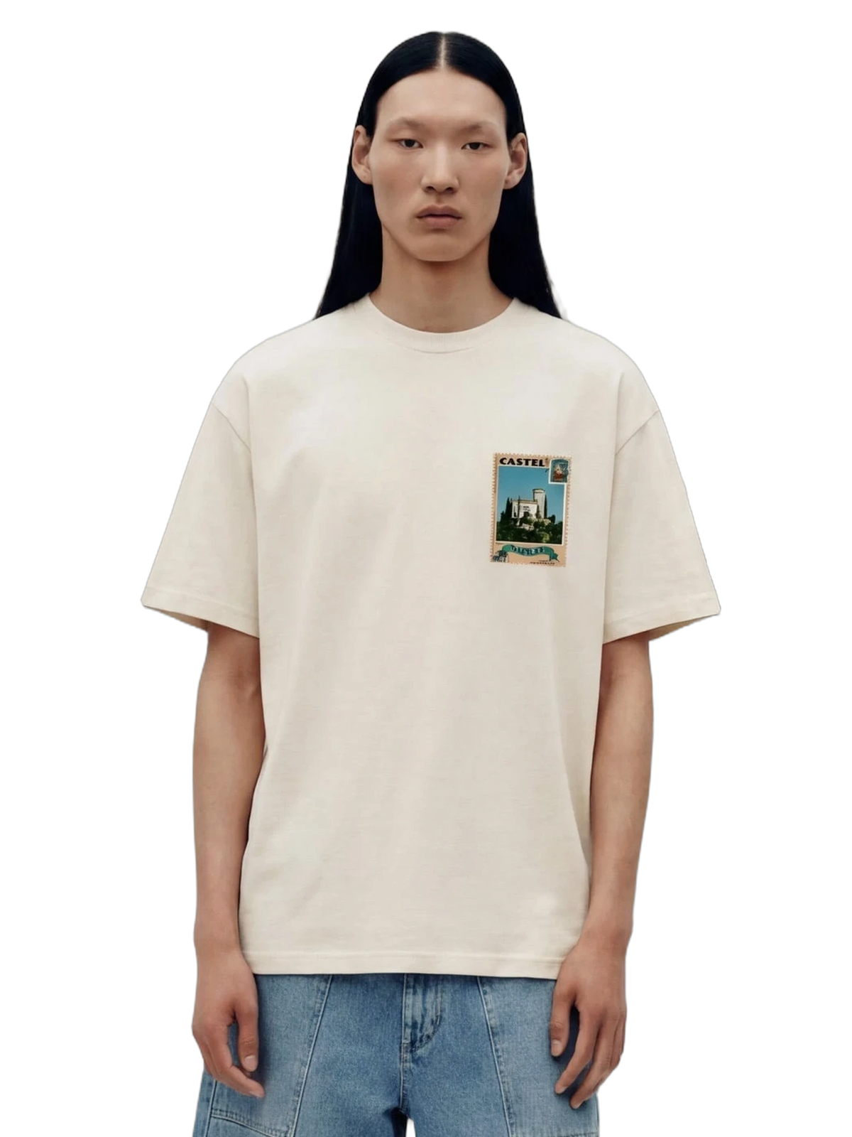 Posta Italiana Tee in ecru, men's cut