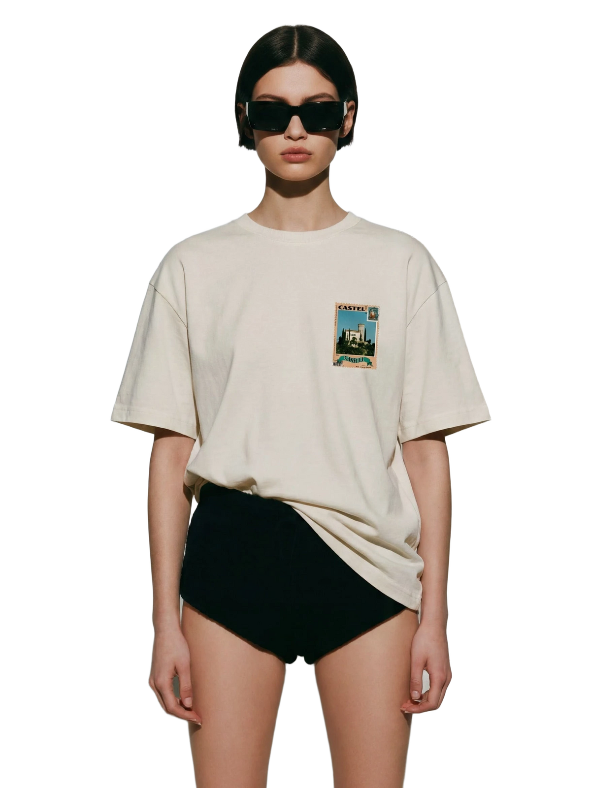 Posta Italiana Tee in ecru, women's cut