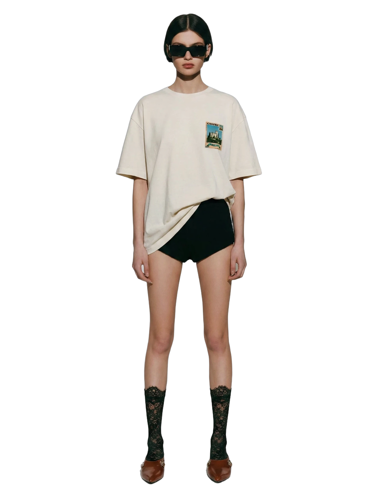 Posta Italiana Tee in ecru, women's cut